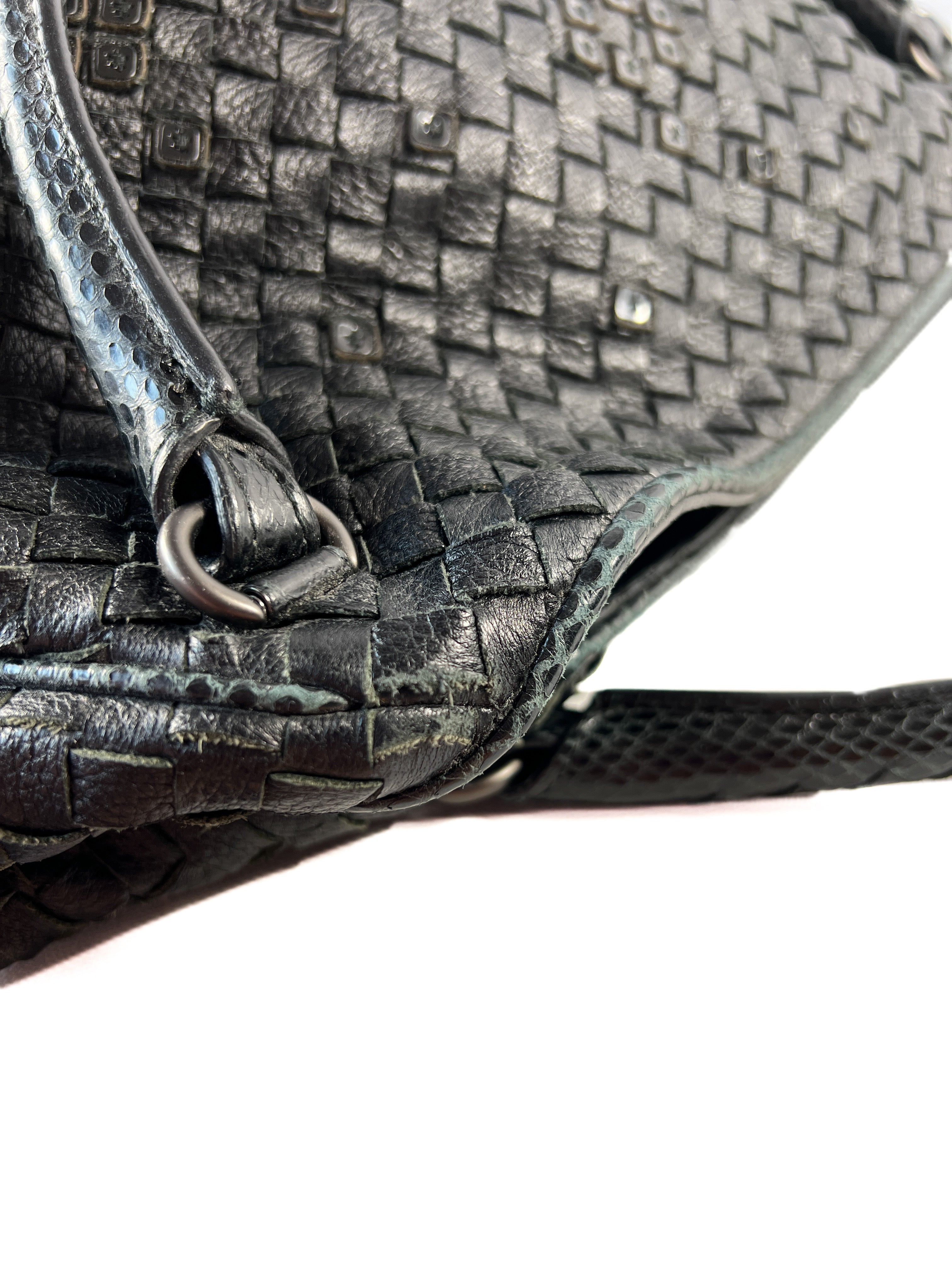 Bottega Veneta black limited edition Intrecciato Parachute shoulder bag