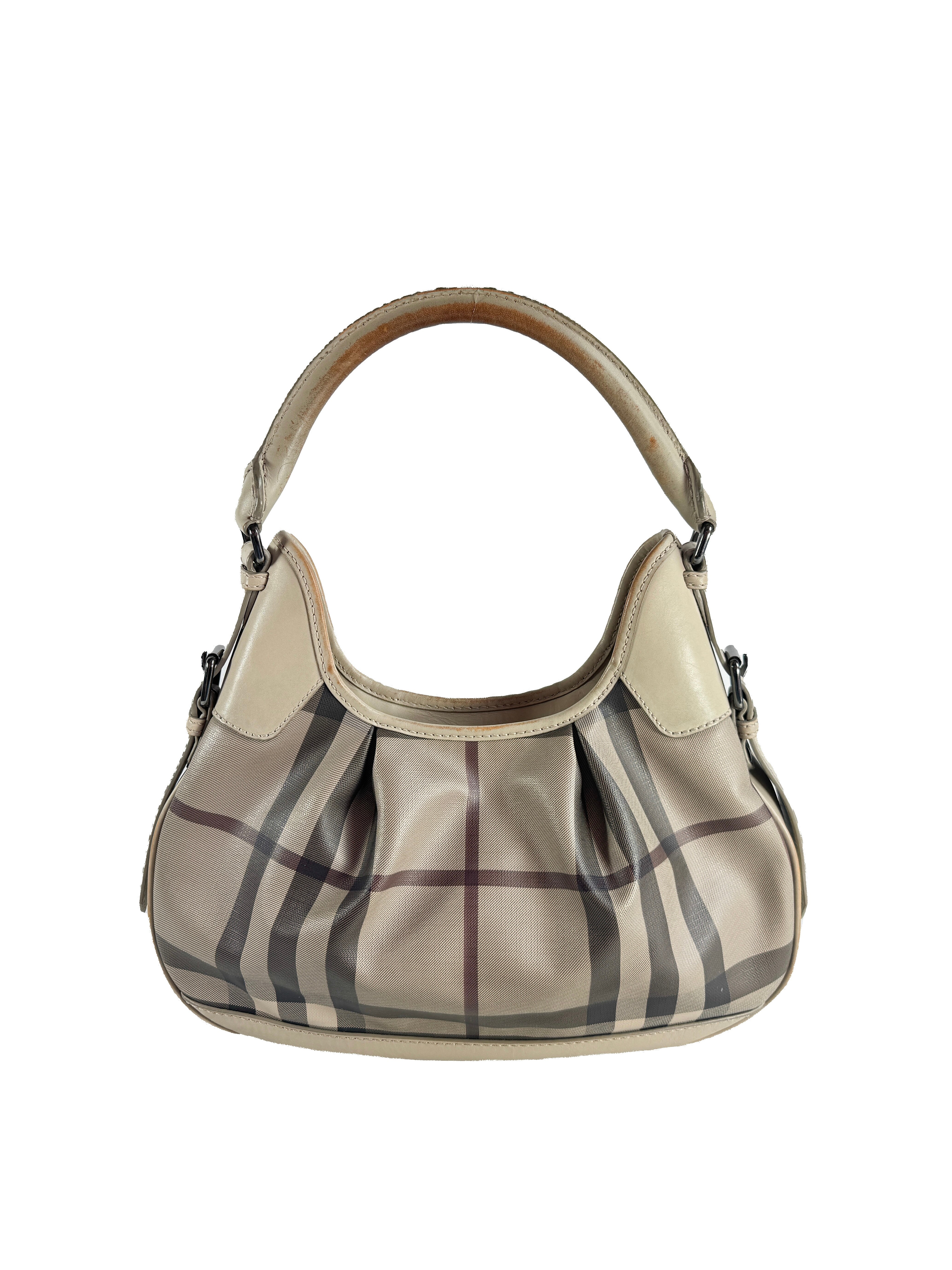 Burberry gray plaid shoulder bag **as is**