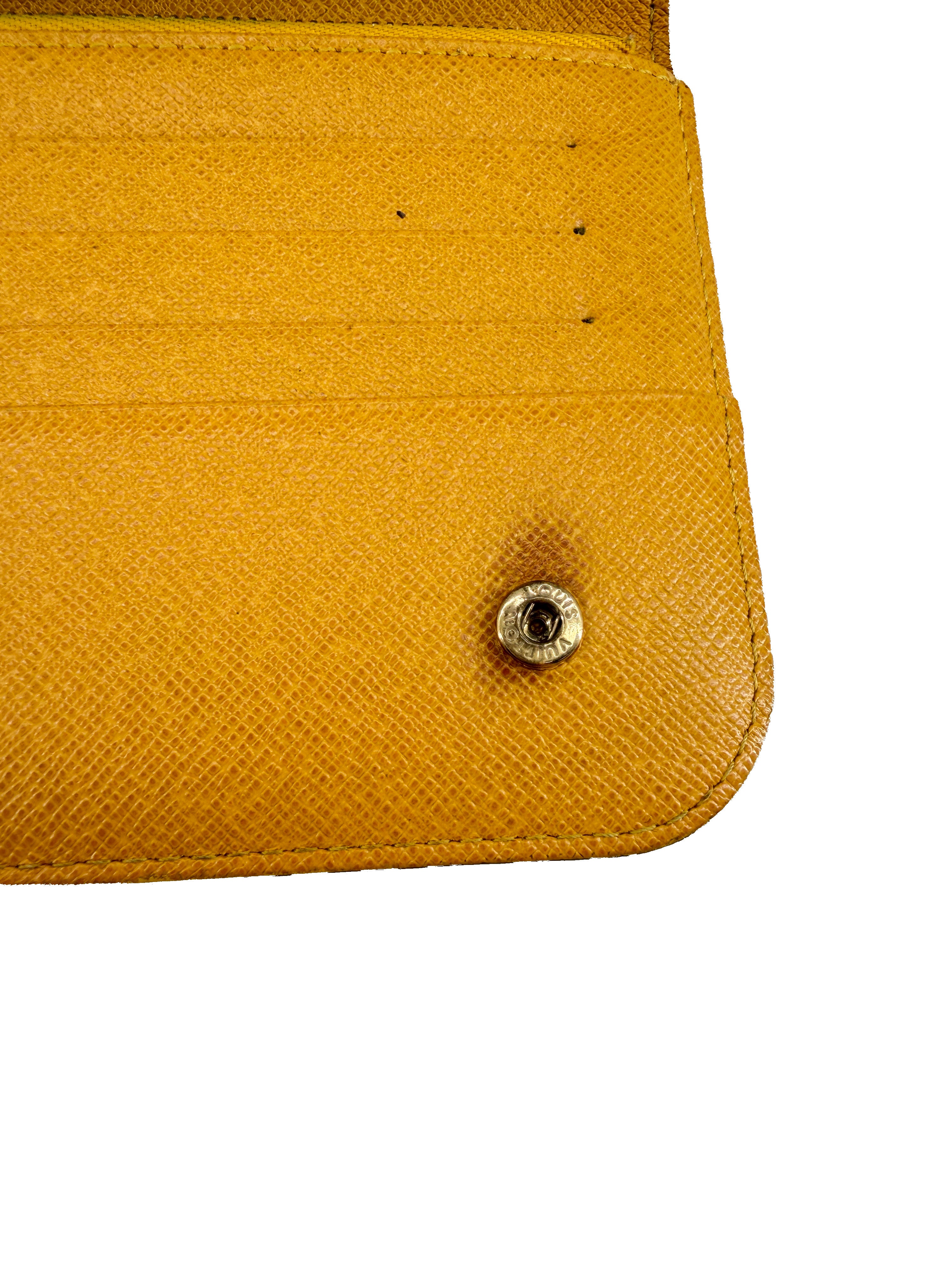 Louis Vuitton monogram yellow Insolite wallet CA2180