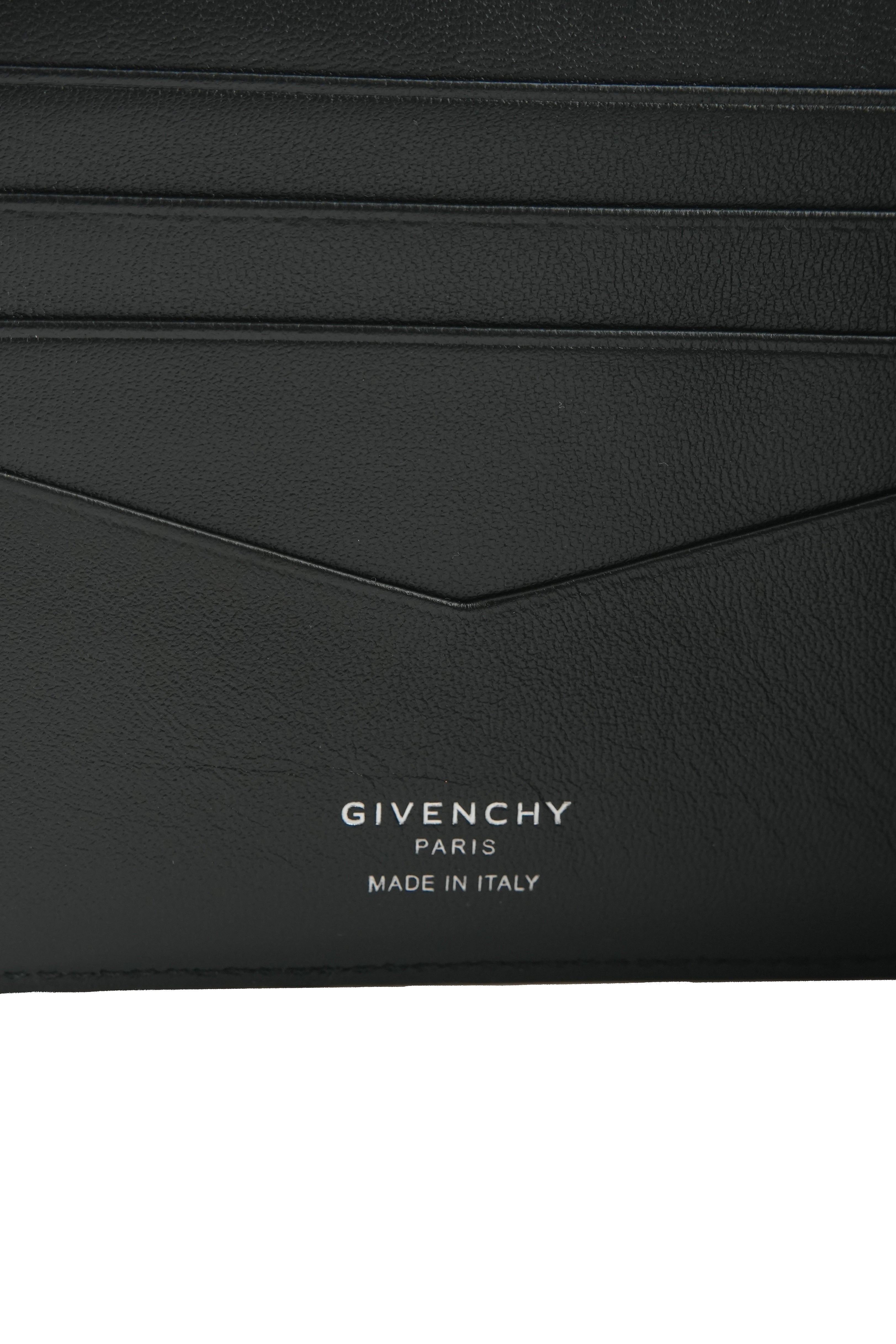 Givenchy black leather bifold wallet