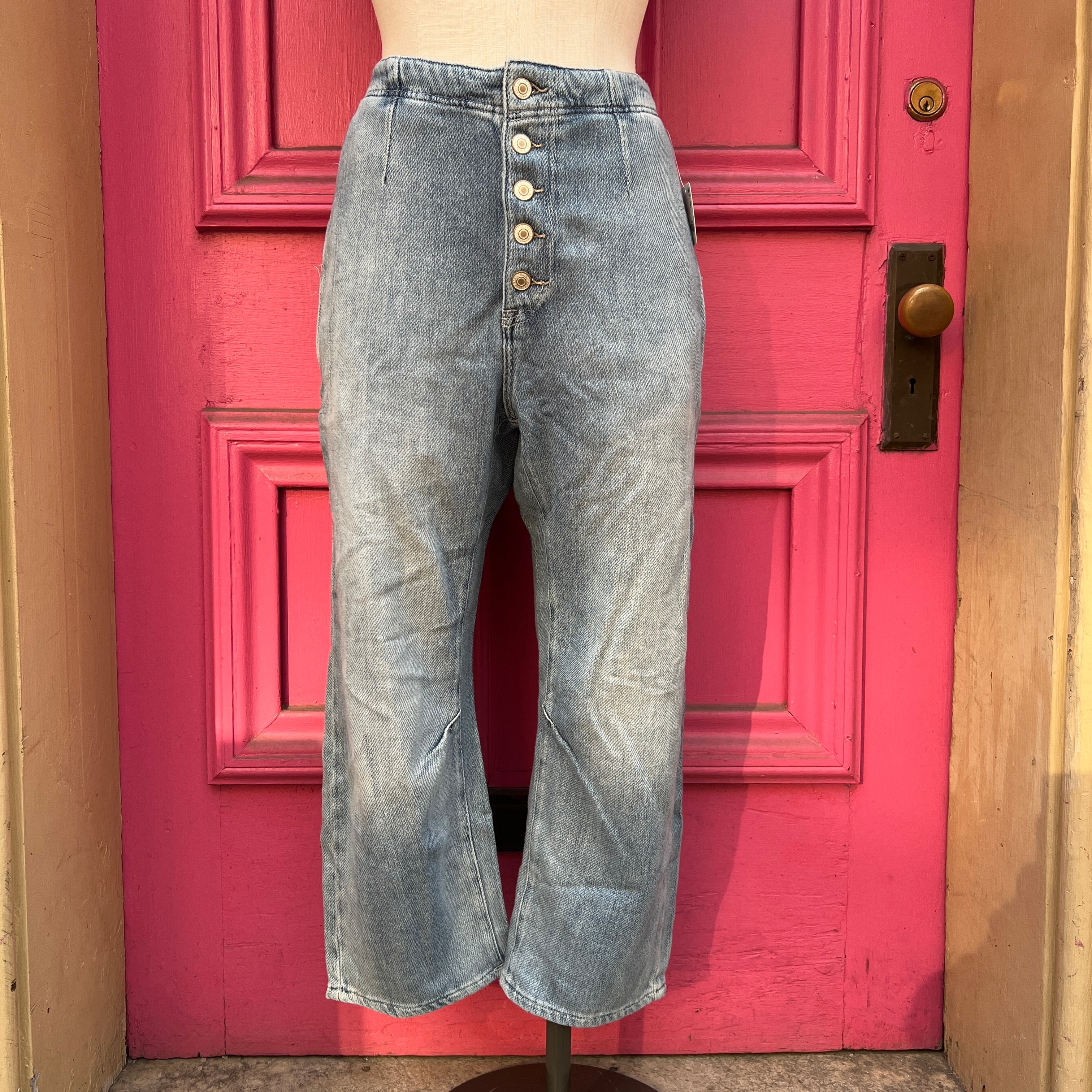 We the Free chambray barrel pants size 6 NWT