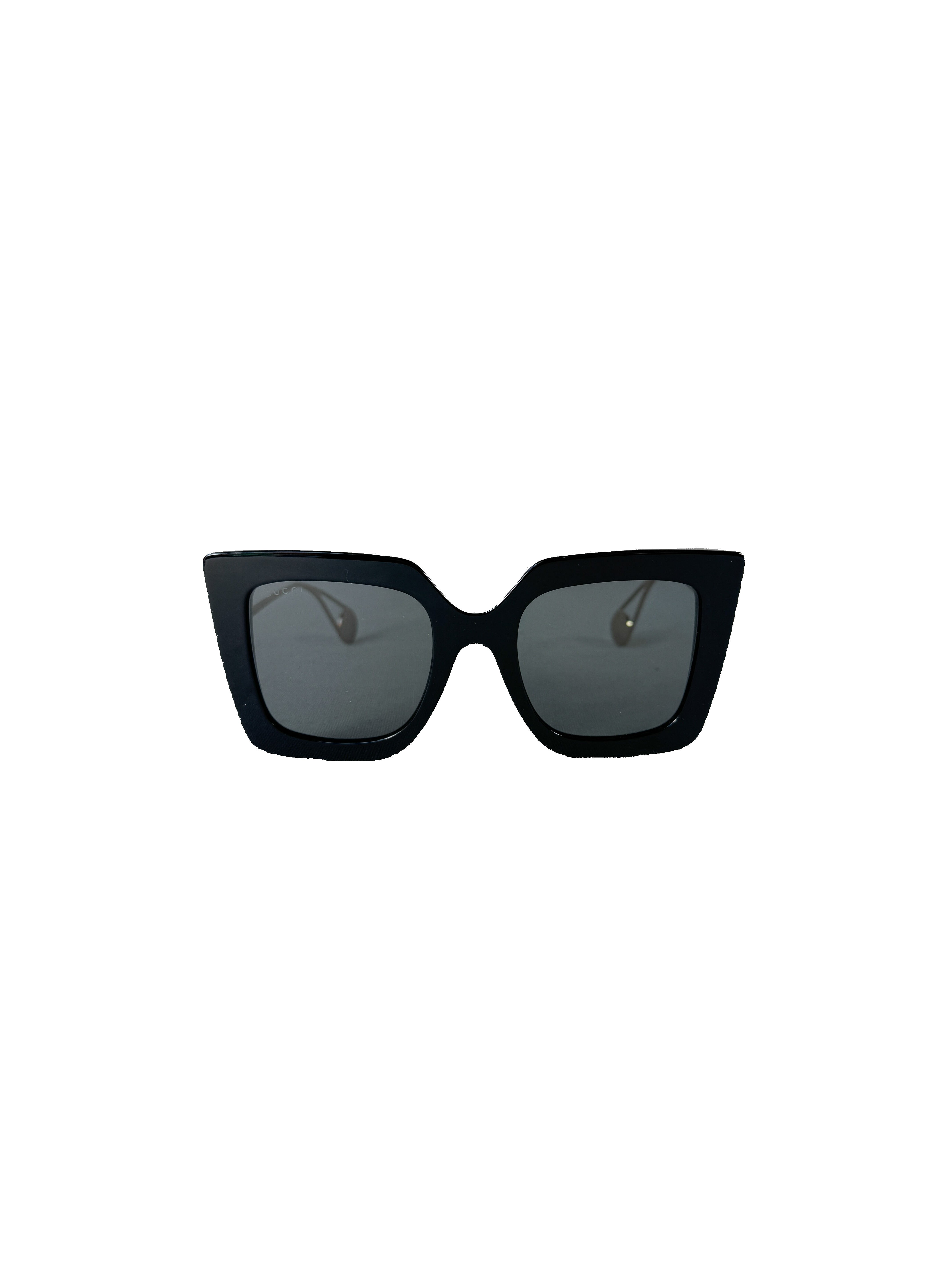 Gucci black square oversized sunglasses GG0435S case