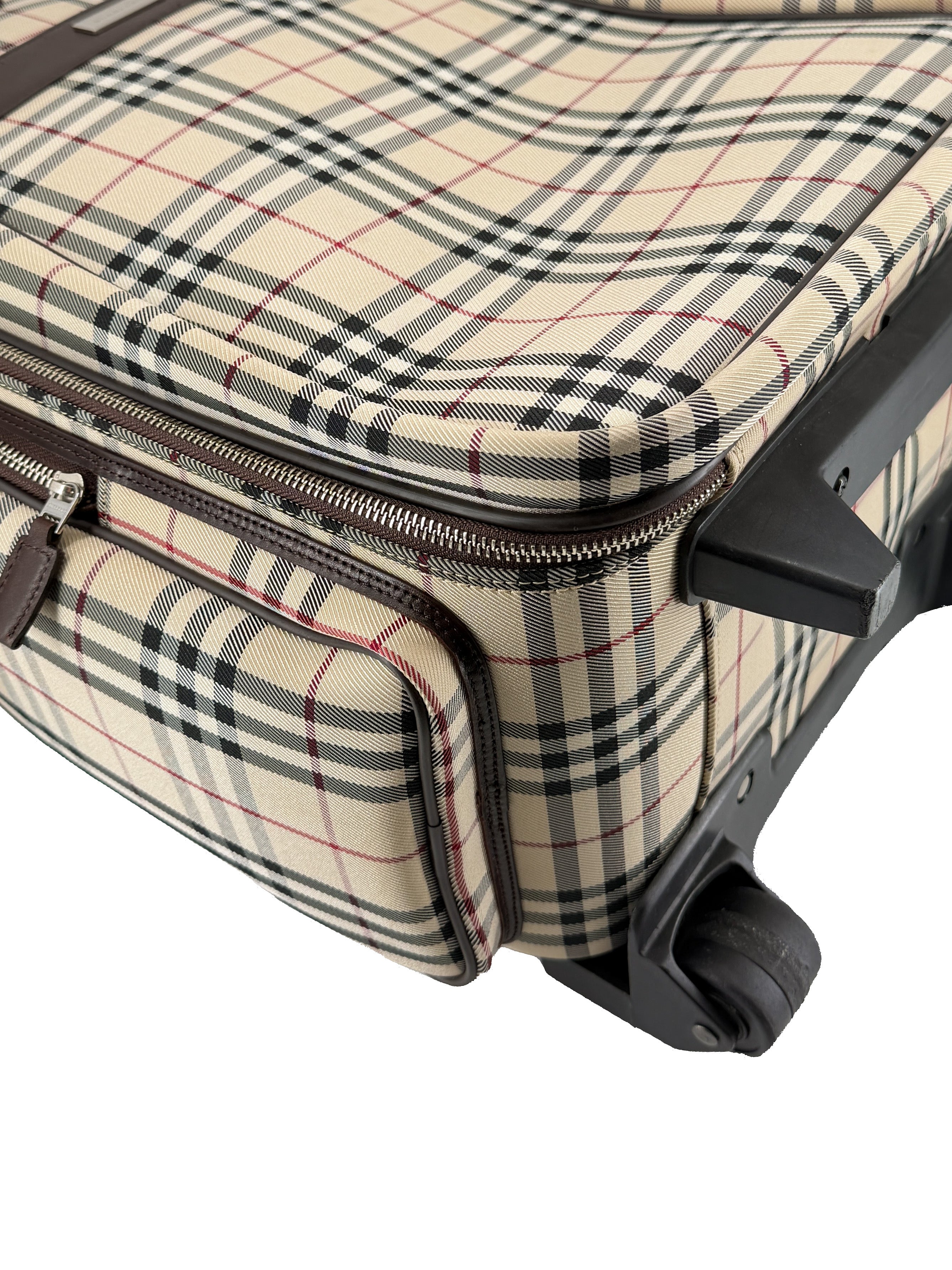Burberry vintage canvas check small suitcase