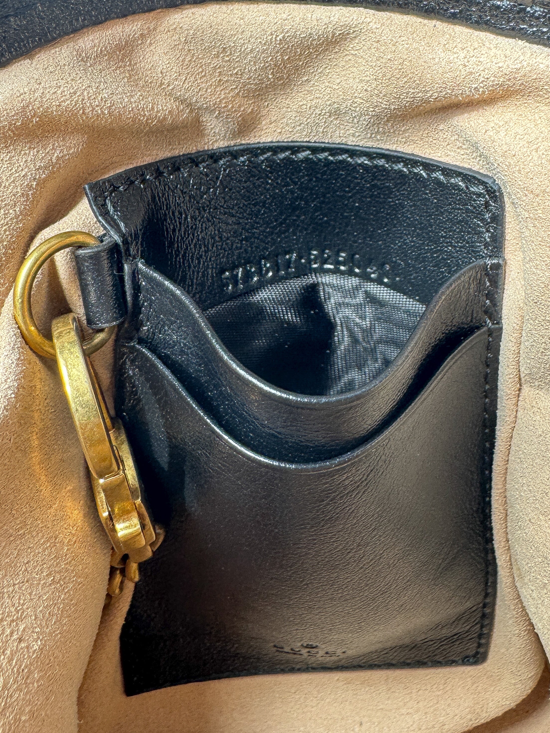 Gucci black torchon GG marmont mini bucket bag 573817525040