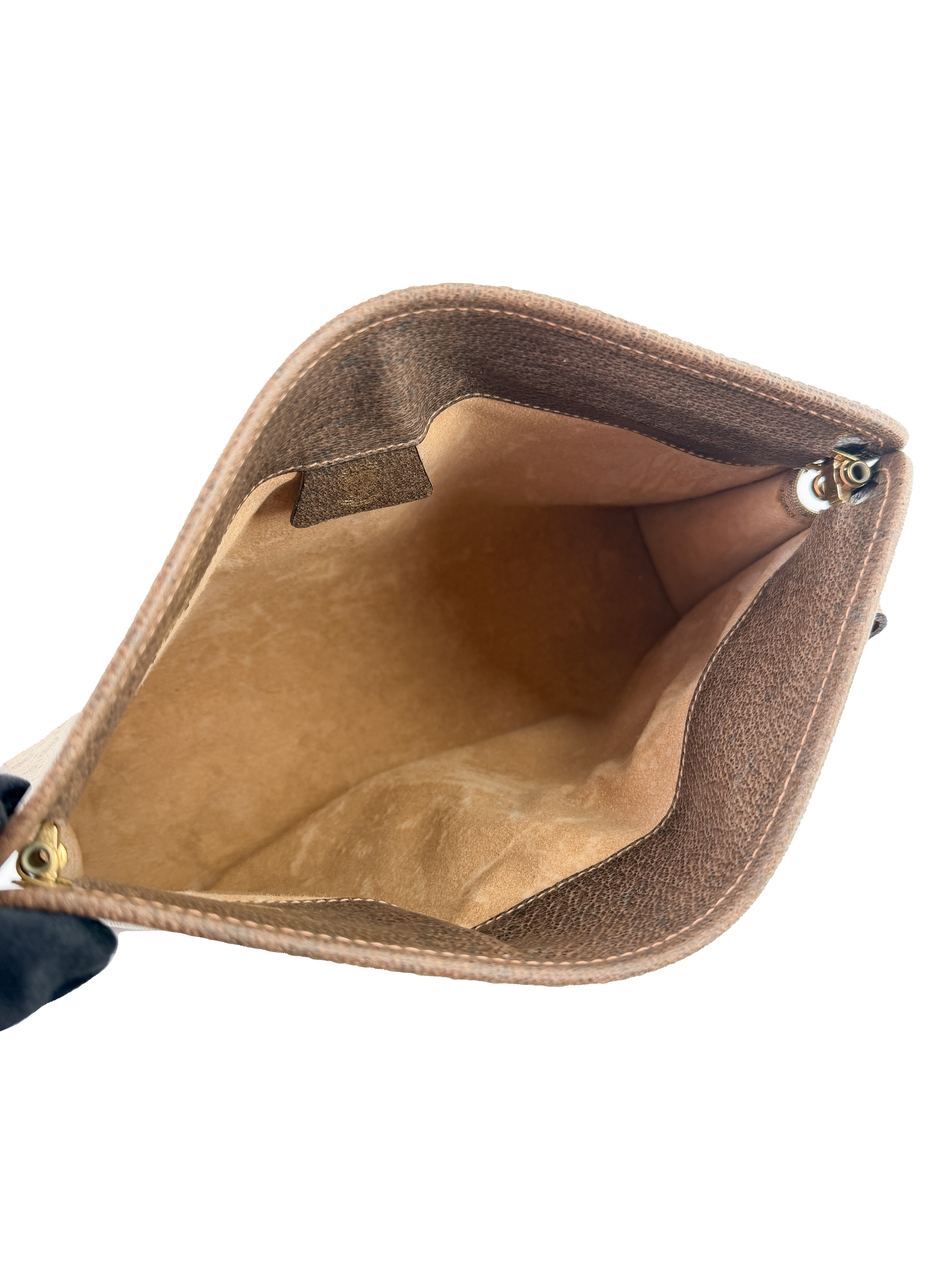 Gucci vintage brown micro GG clutch/wristlet 67-039-5465