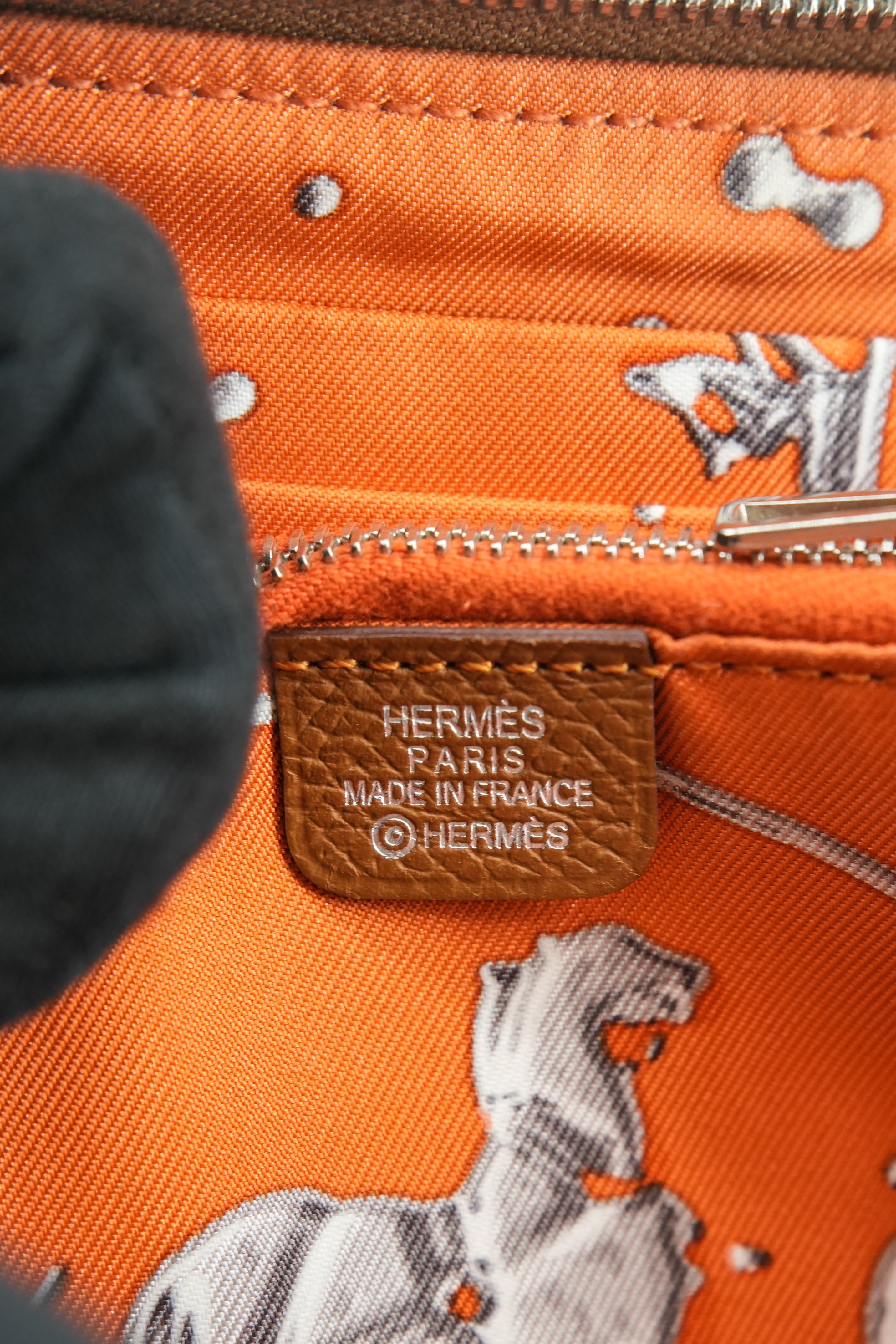Hermès brown epsom Silkin' Compact wallet Square O