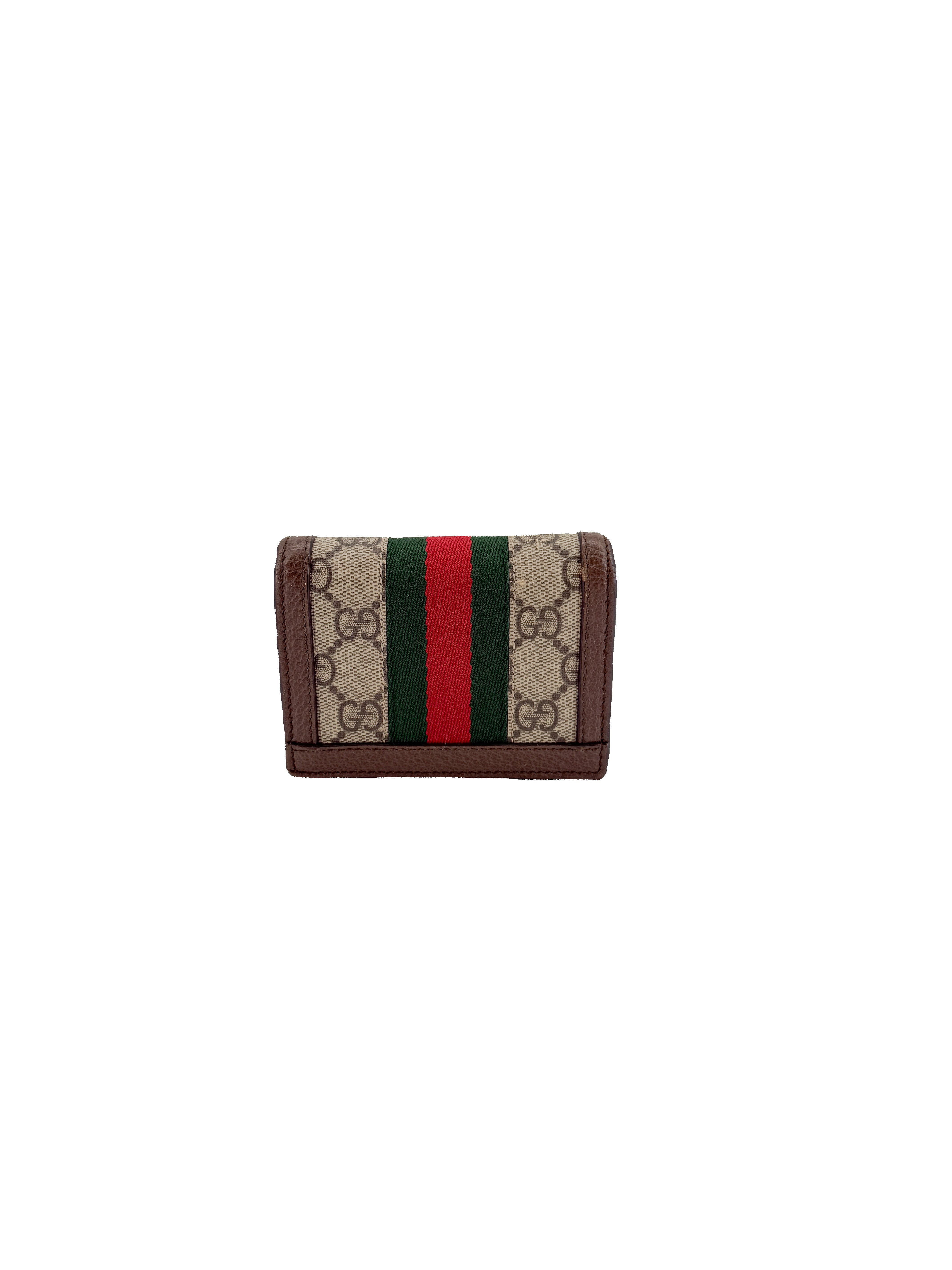 Gucci brown Ophidia compact wallet 523155-0416