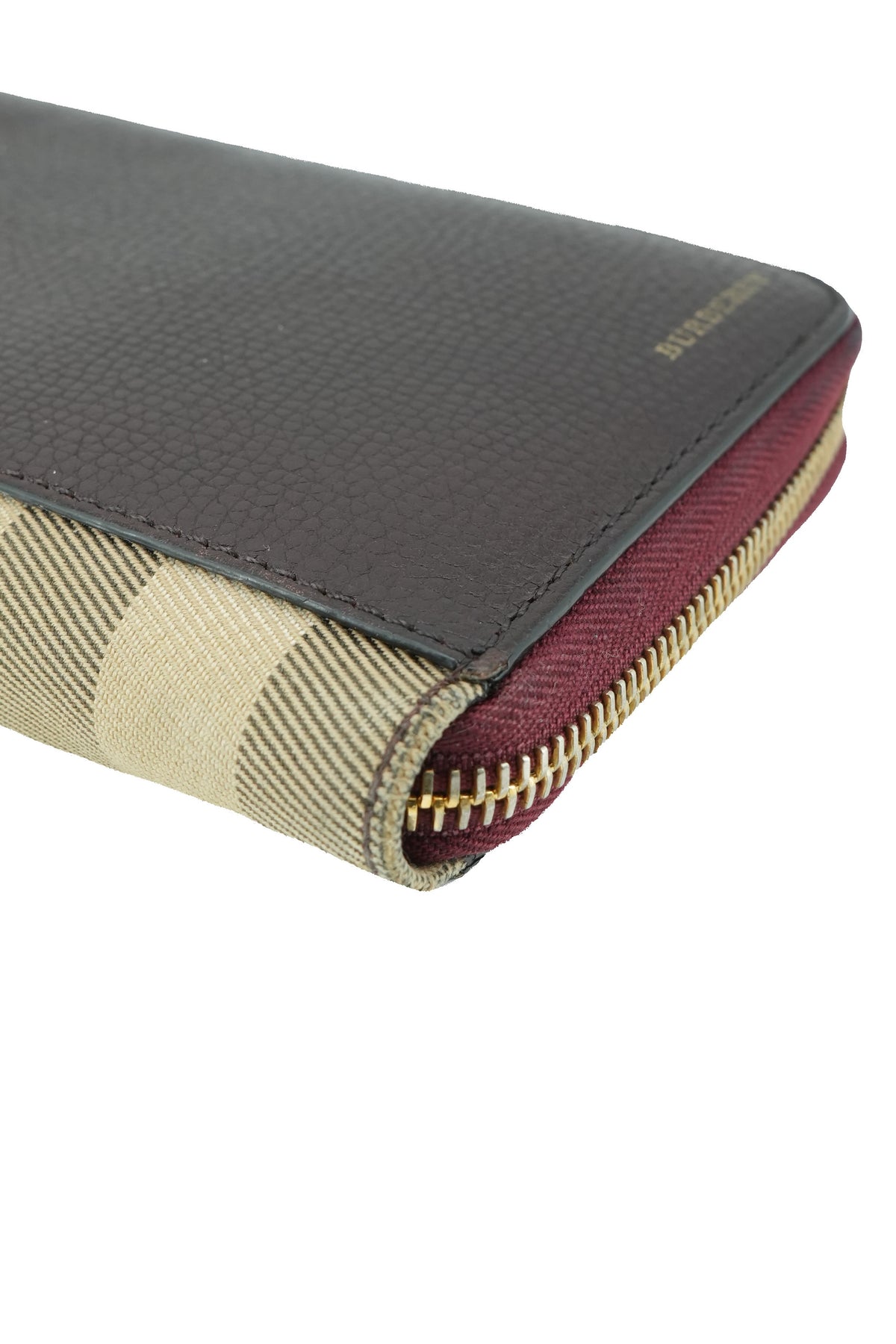 Burberry burgundy plaid organizer wallet MDTTSIC70CHI