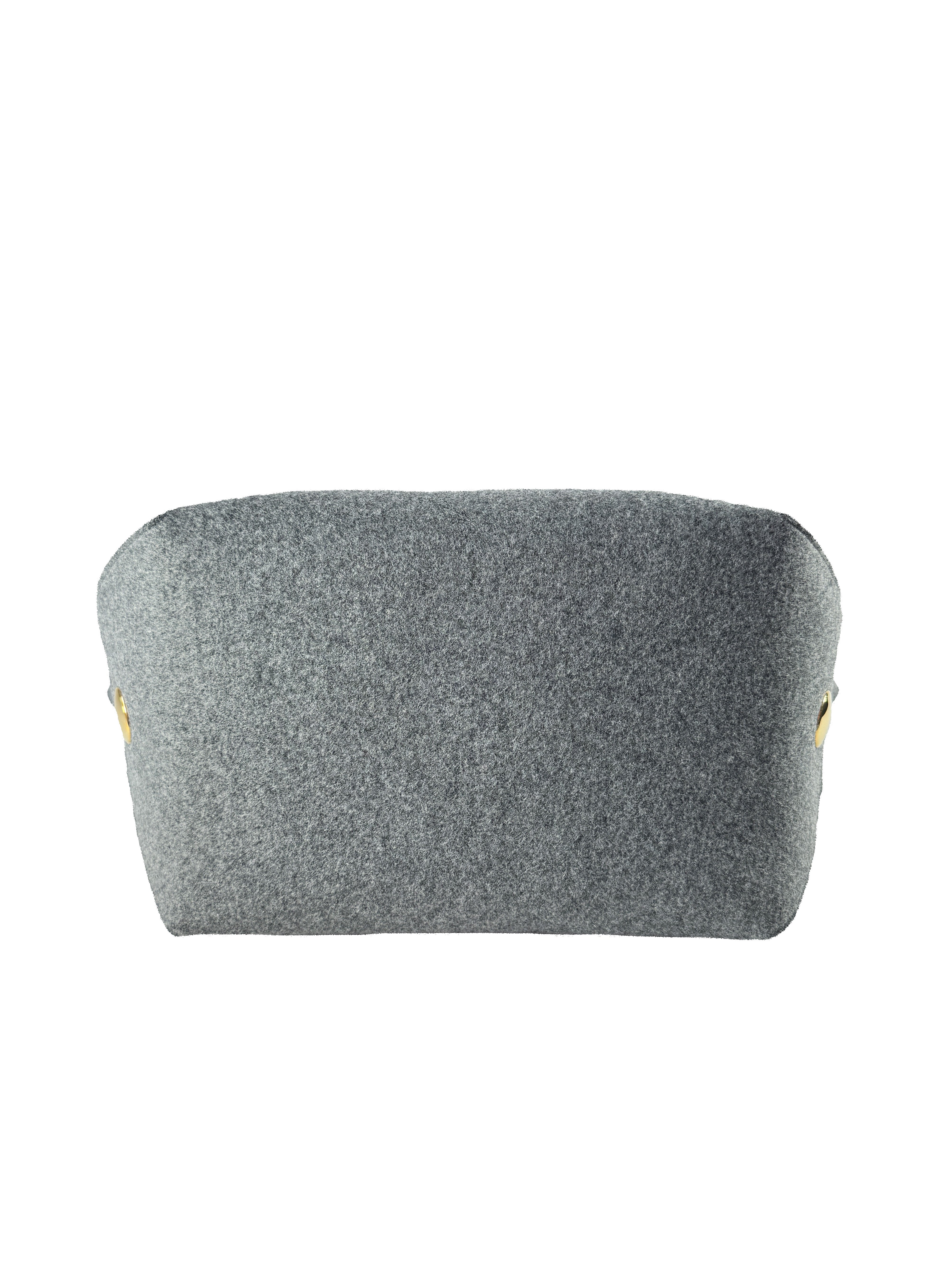 Celine gray wool felt orb bag WLA3184