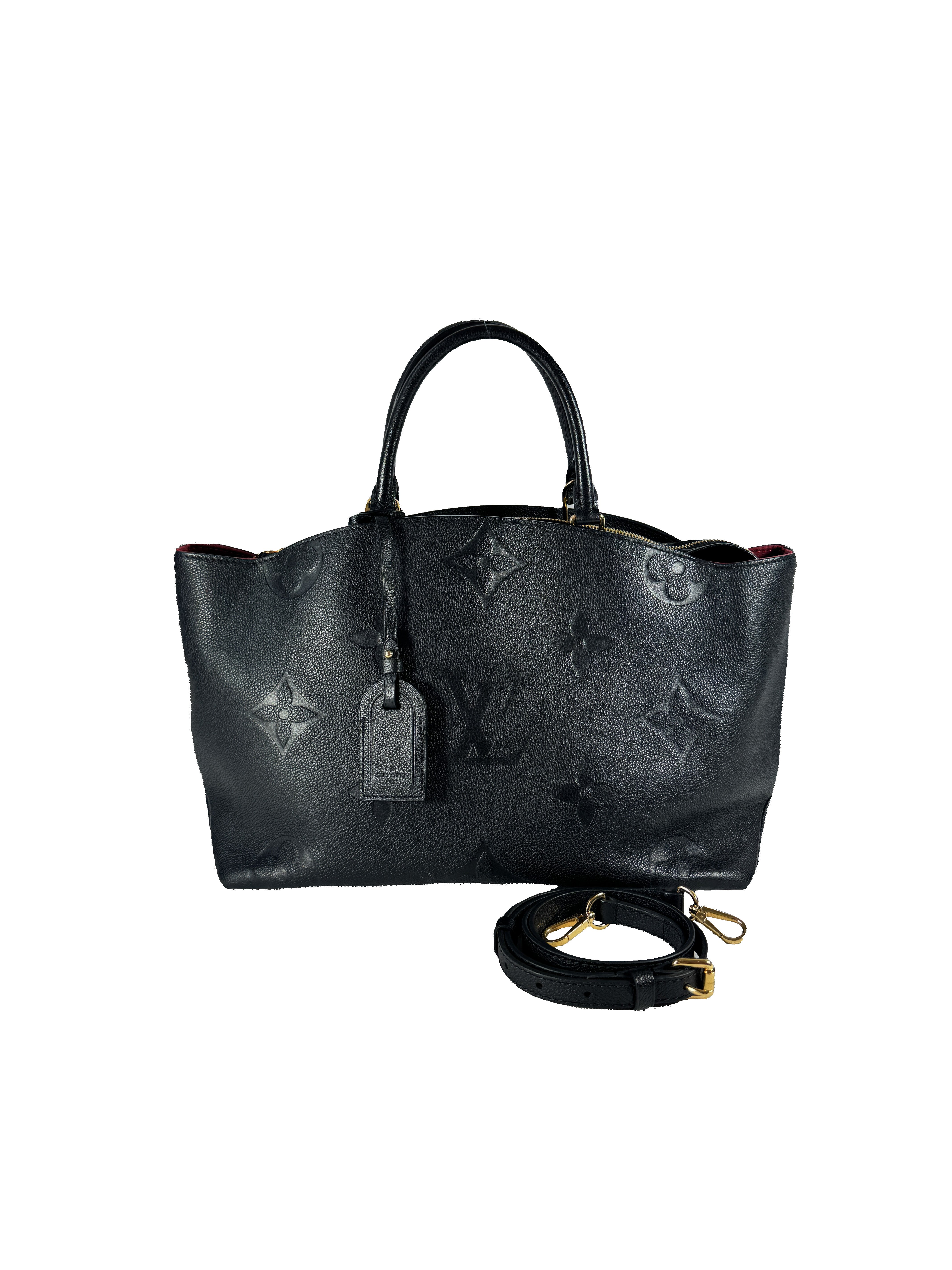 Louis Vuitton black Grand Palais Empreinte Leather Tote Bag NFC