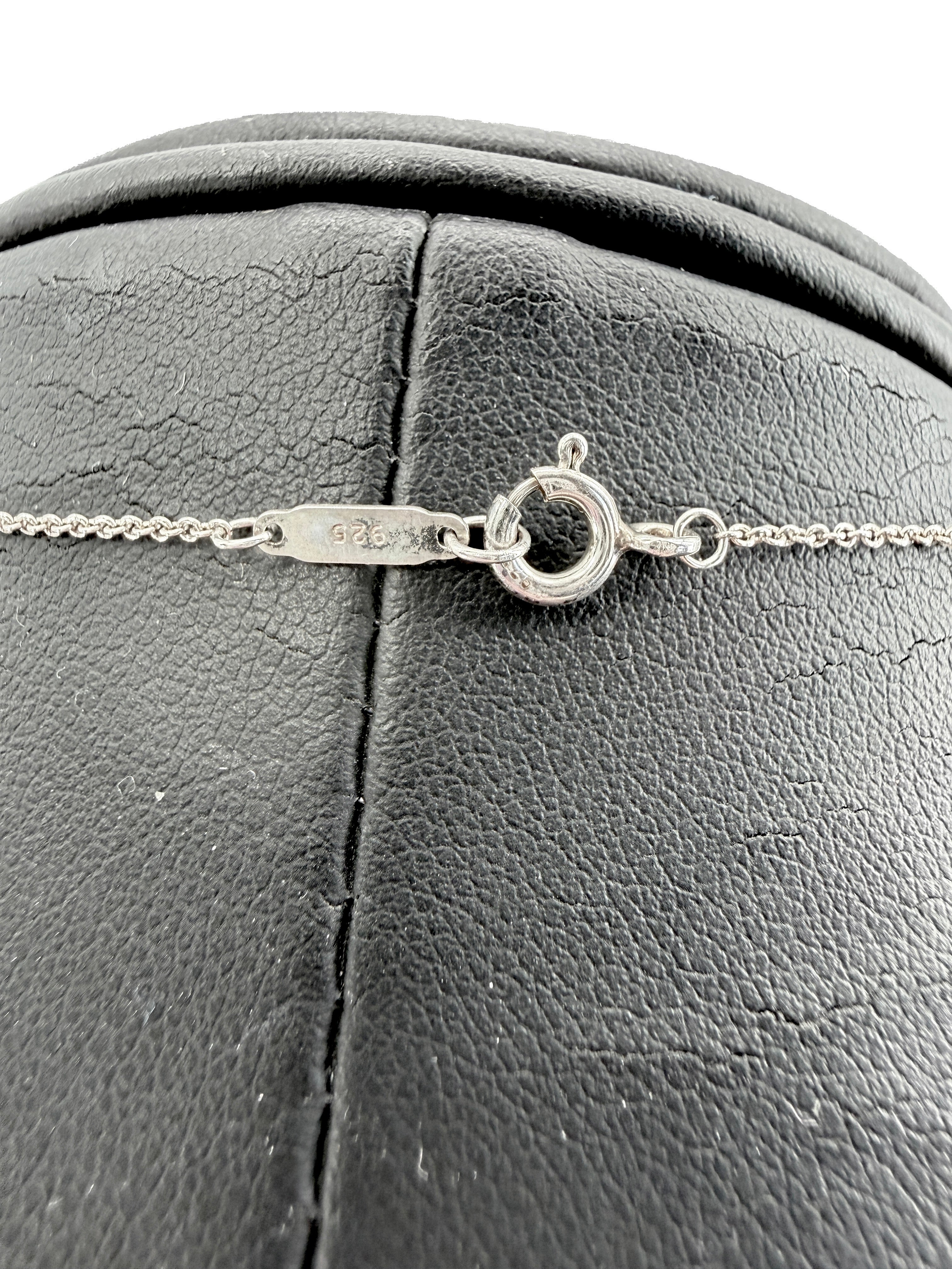 Tiffany & Co sterling silver padlock pendant necklace