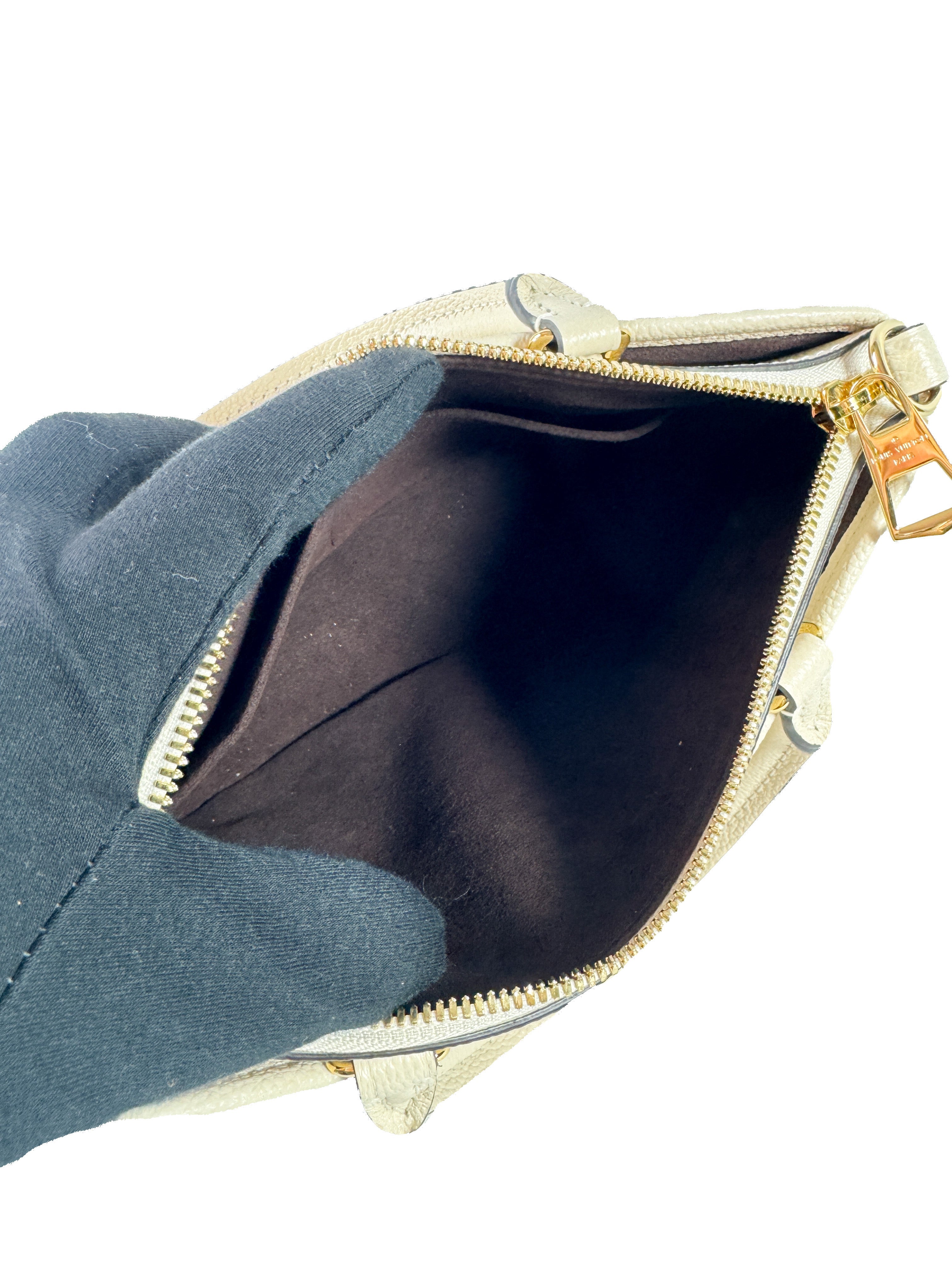 Louis Vuitton cream empreinte leather Giant monogram Trianon PM (NFC)