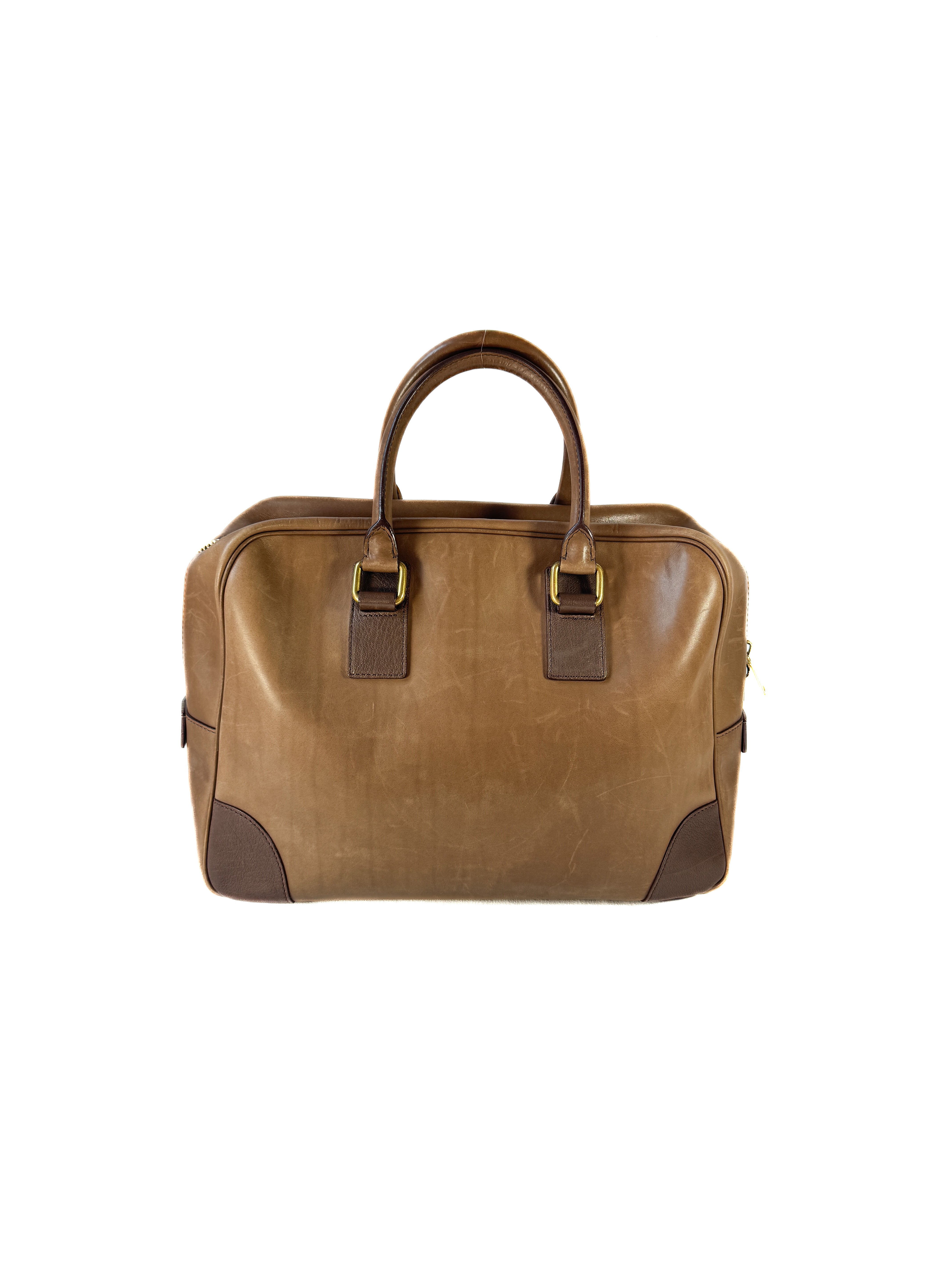 Celine 2 tone brown leather bag WPA0140