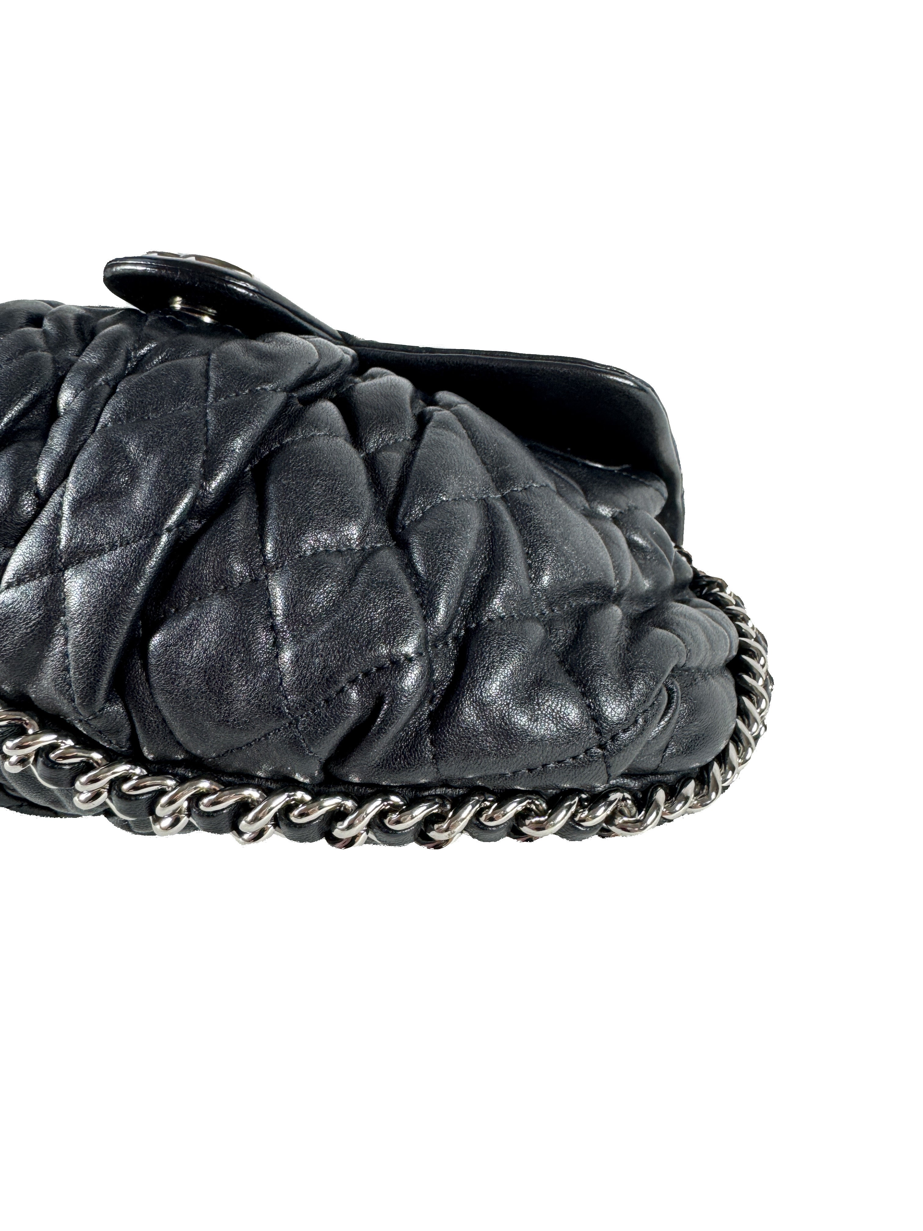 Chanel black quilted leather chain around crossbody 1651018