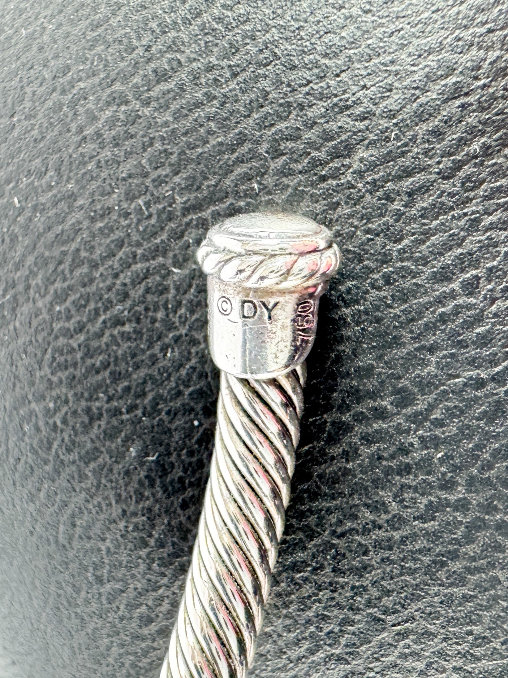 David Yurman sterling silver, 18k gold, pearl cable cuff