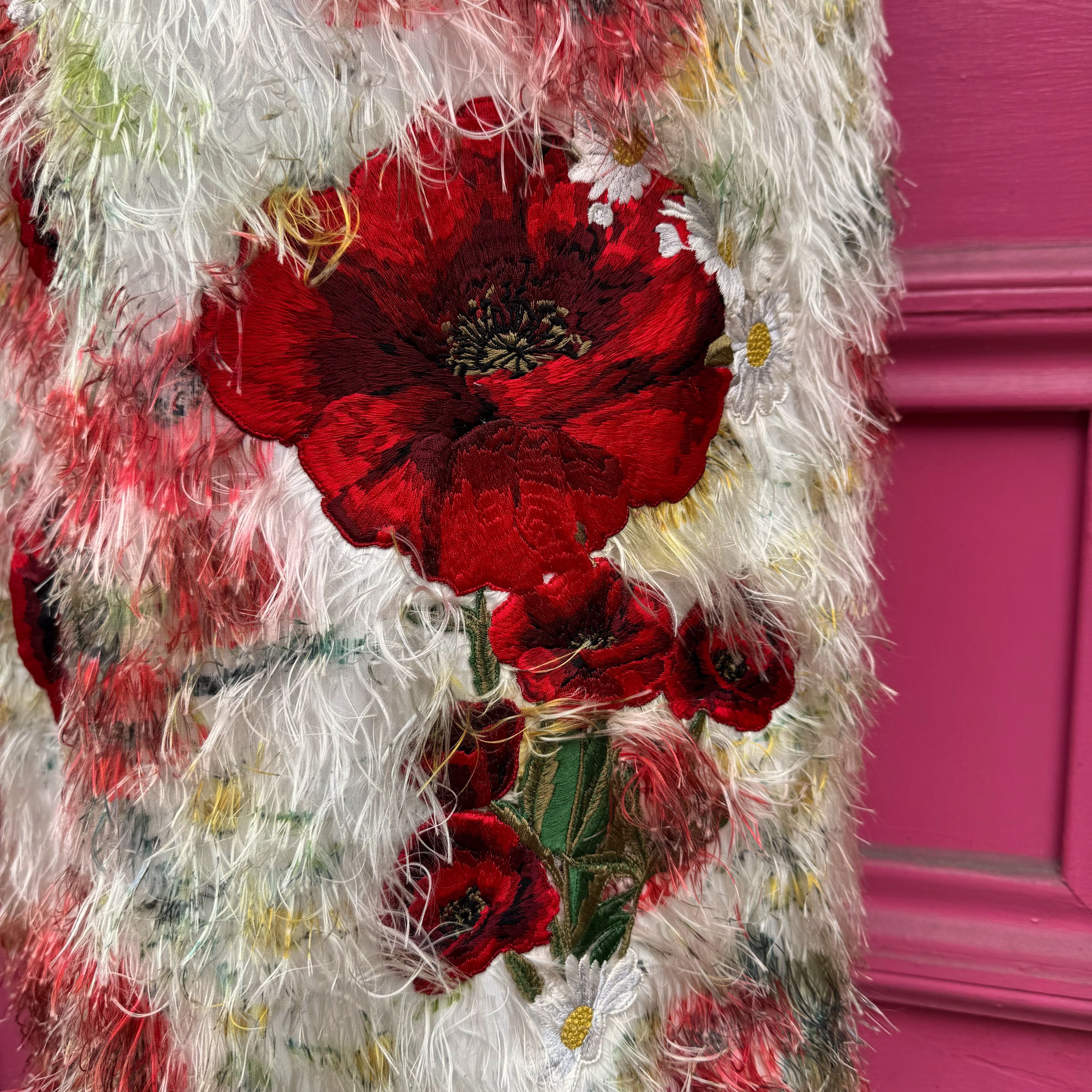 Dolce & Gabbana embroidered feather-like tank dress size 48 (12) NWT