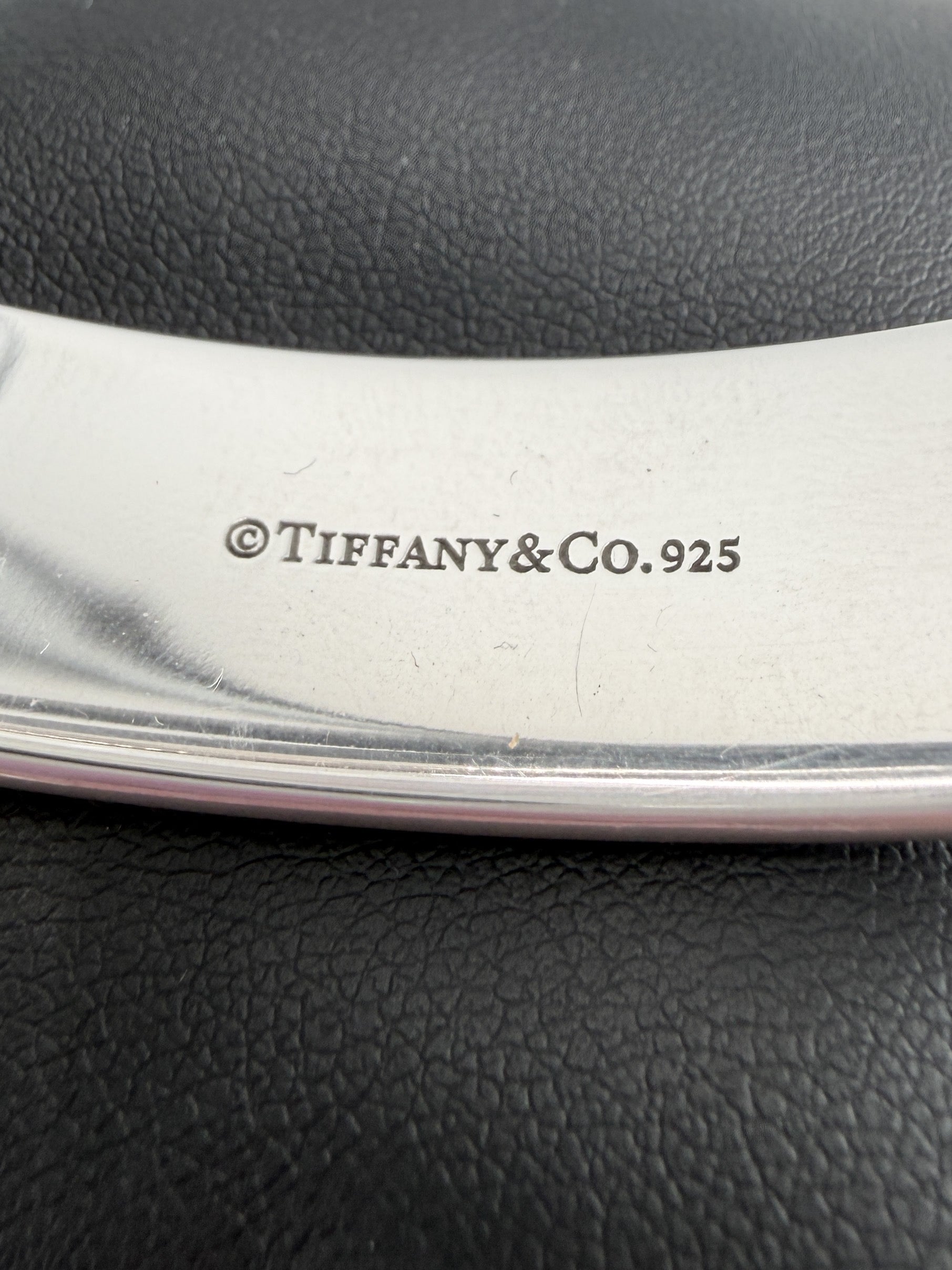 Tiffany & Co sterling silver 1837 cushion square bangle