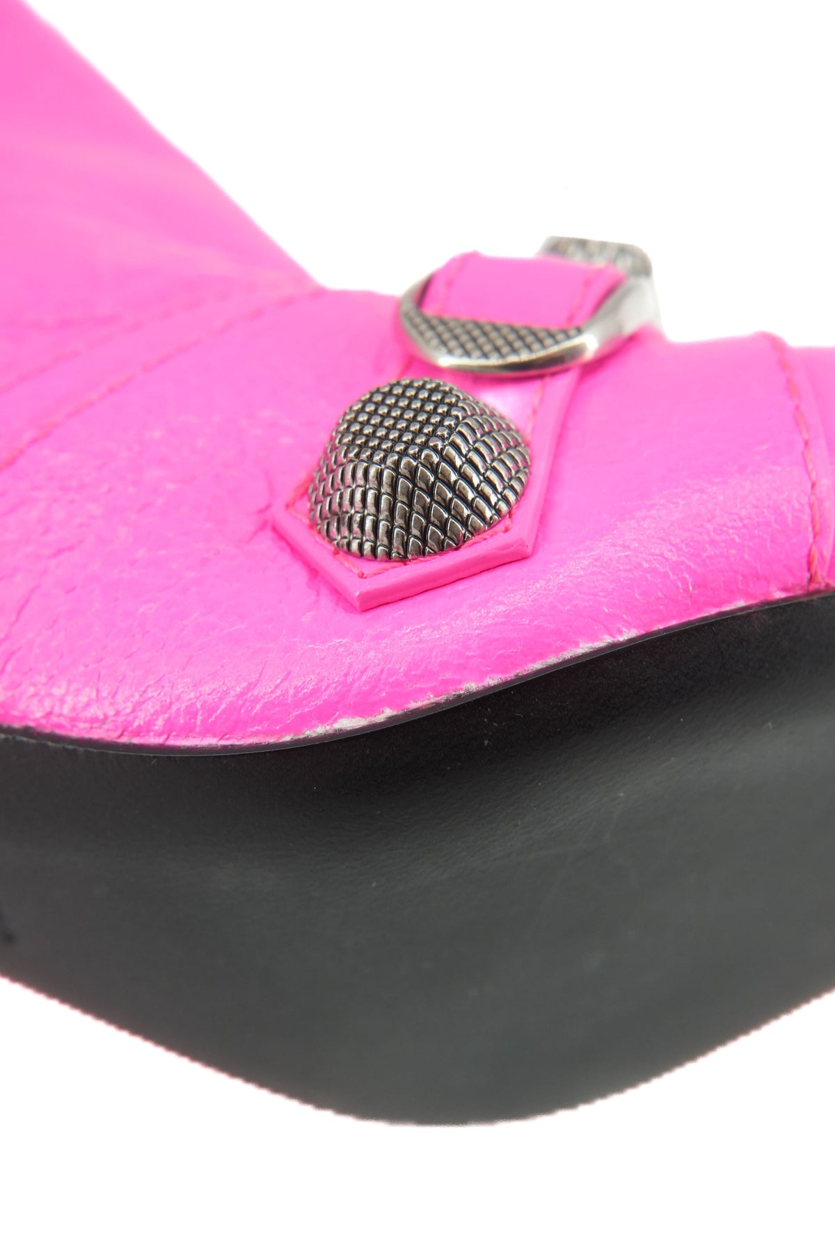Balenciaga neon pink Cagole boots size 38.5 BOX