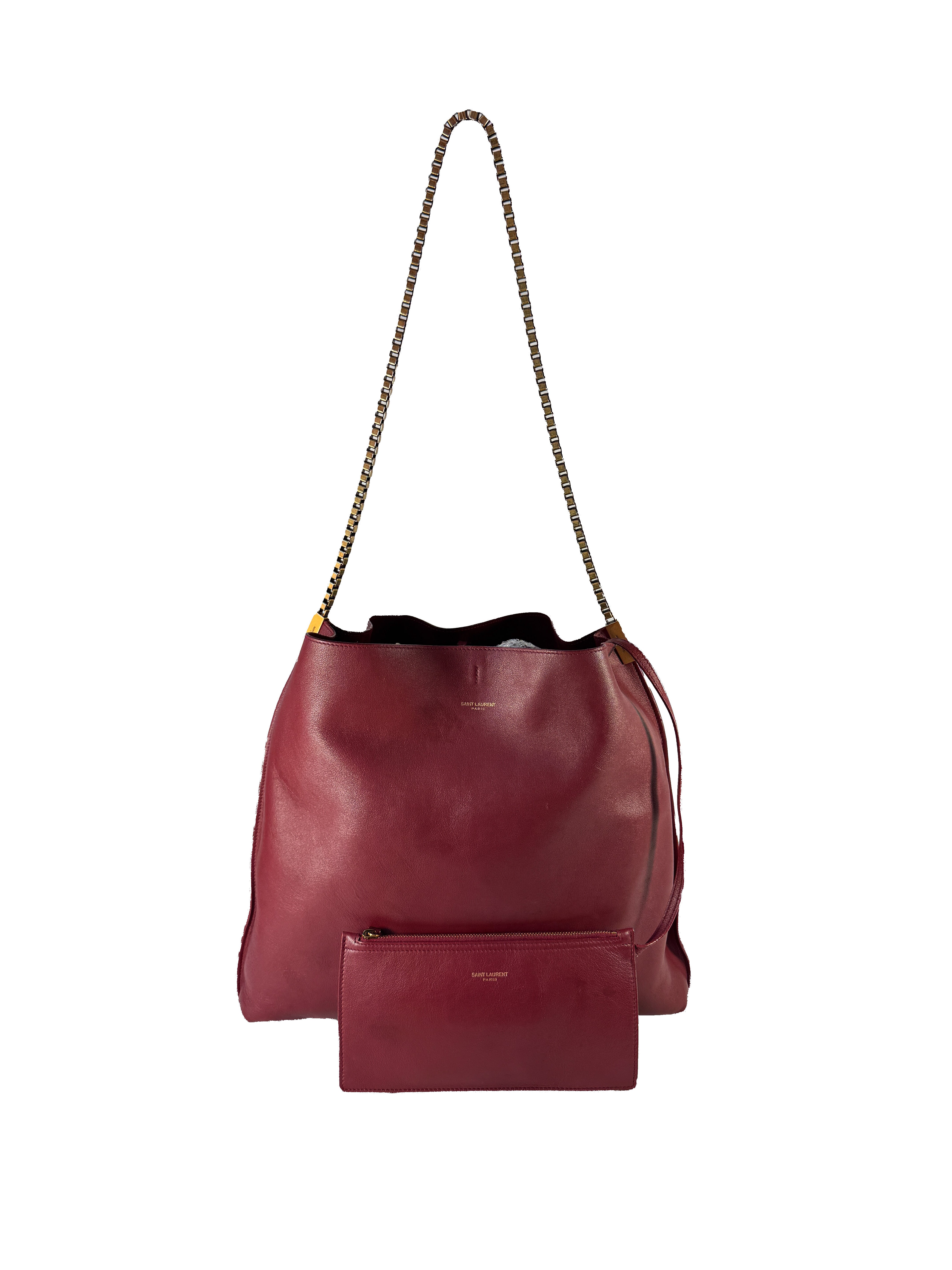 Saint Laurent red Suzanne chain strap shoulder bag 0720