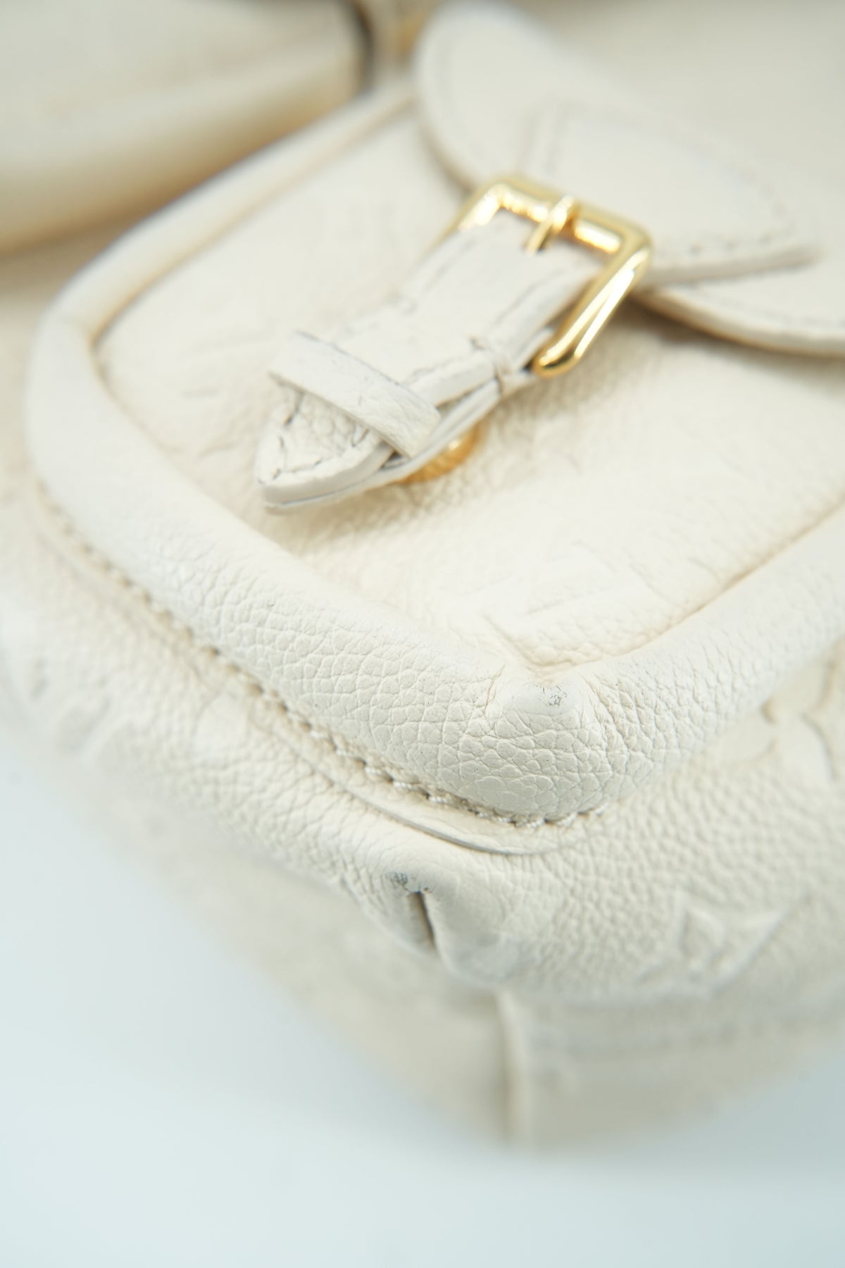 Louis Vuitton cream empreinte monogram Backup backpack NFC