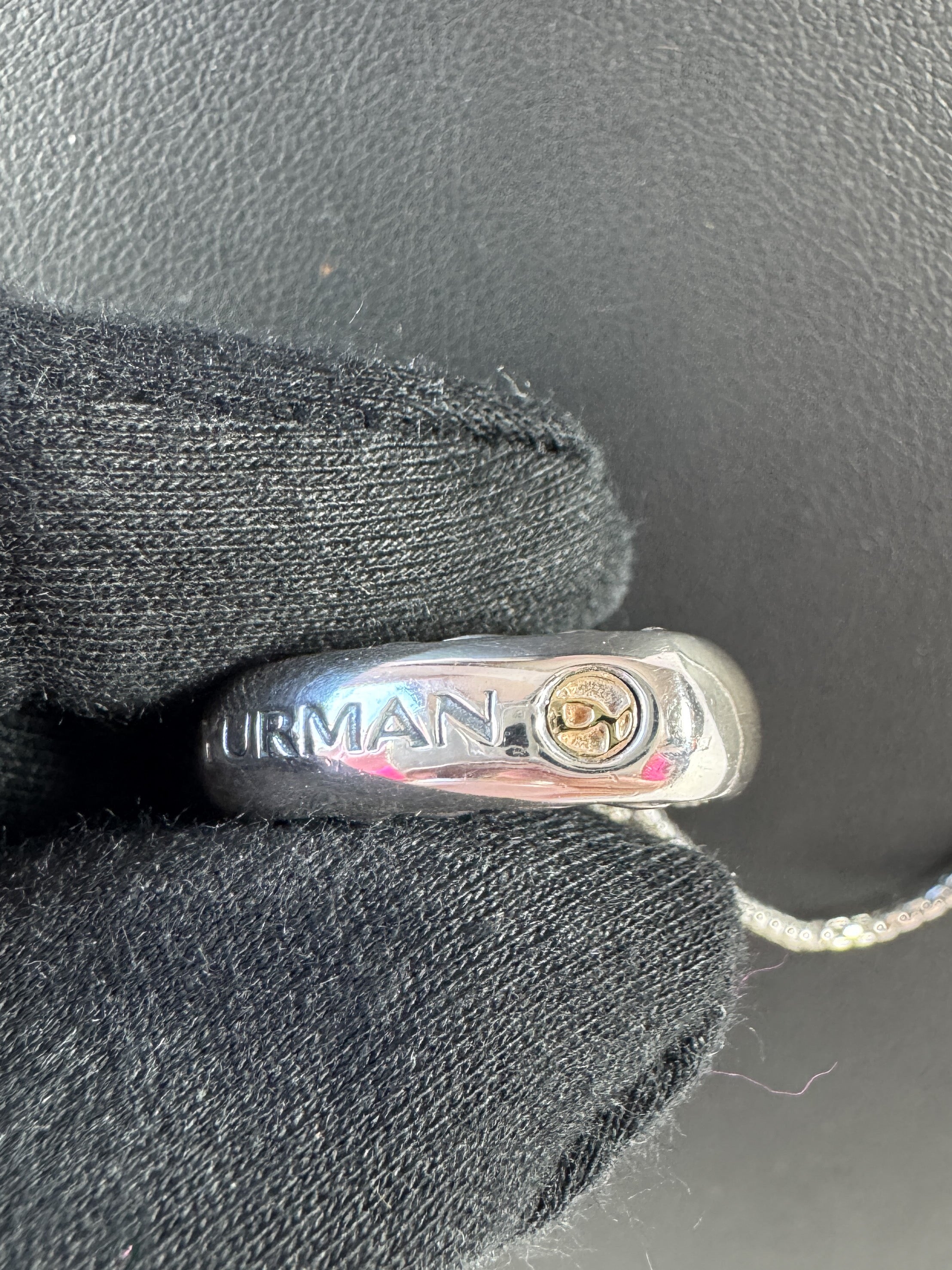 David Yurman sterling silver heart cable necklace