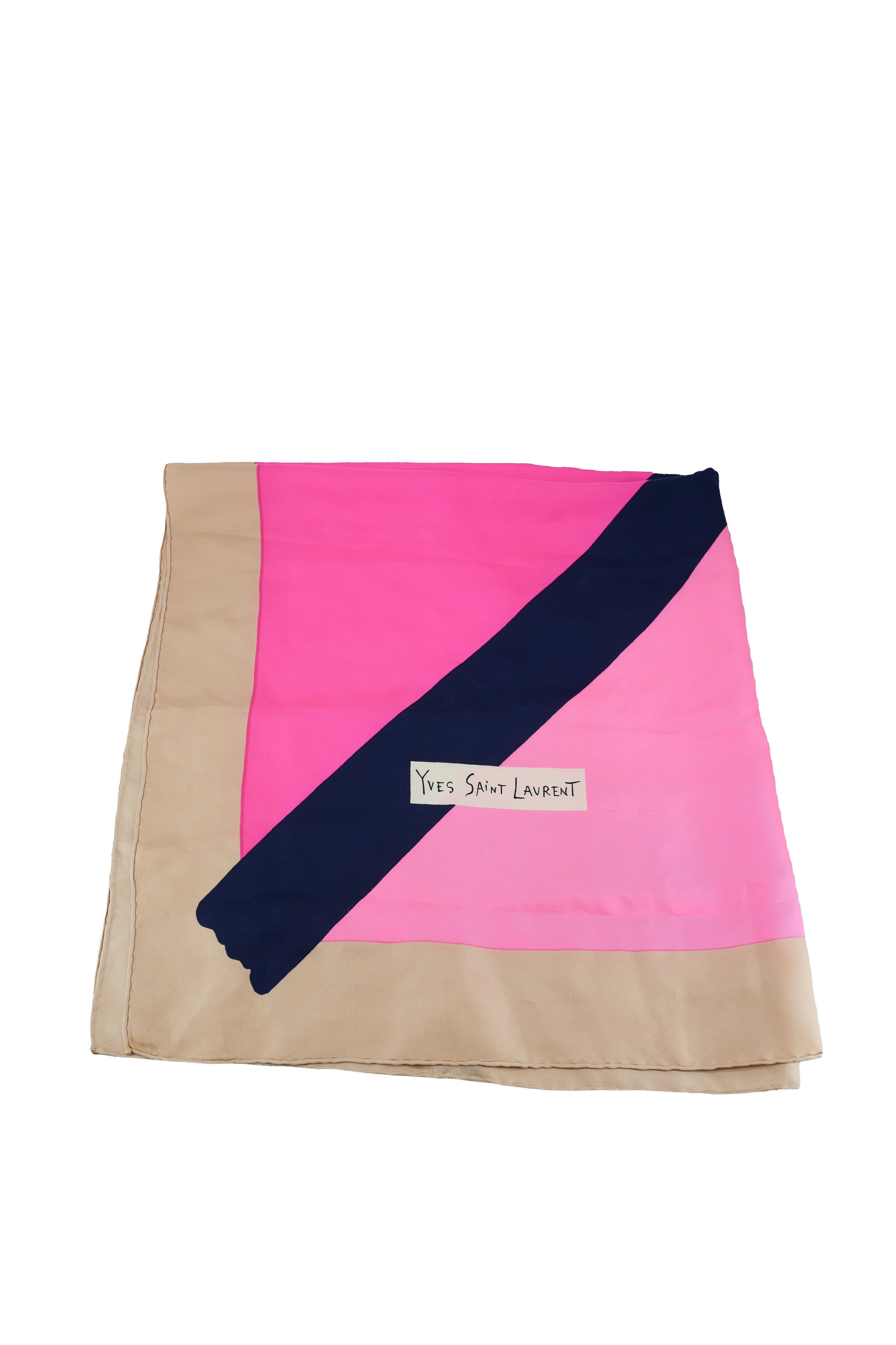 Saint Laurent vintage multicolor silk scarf