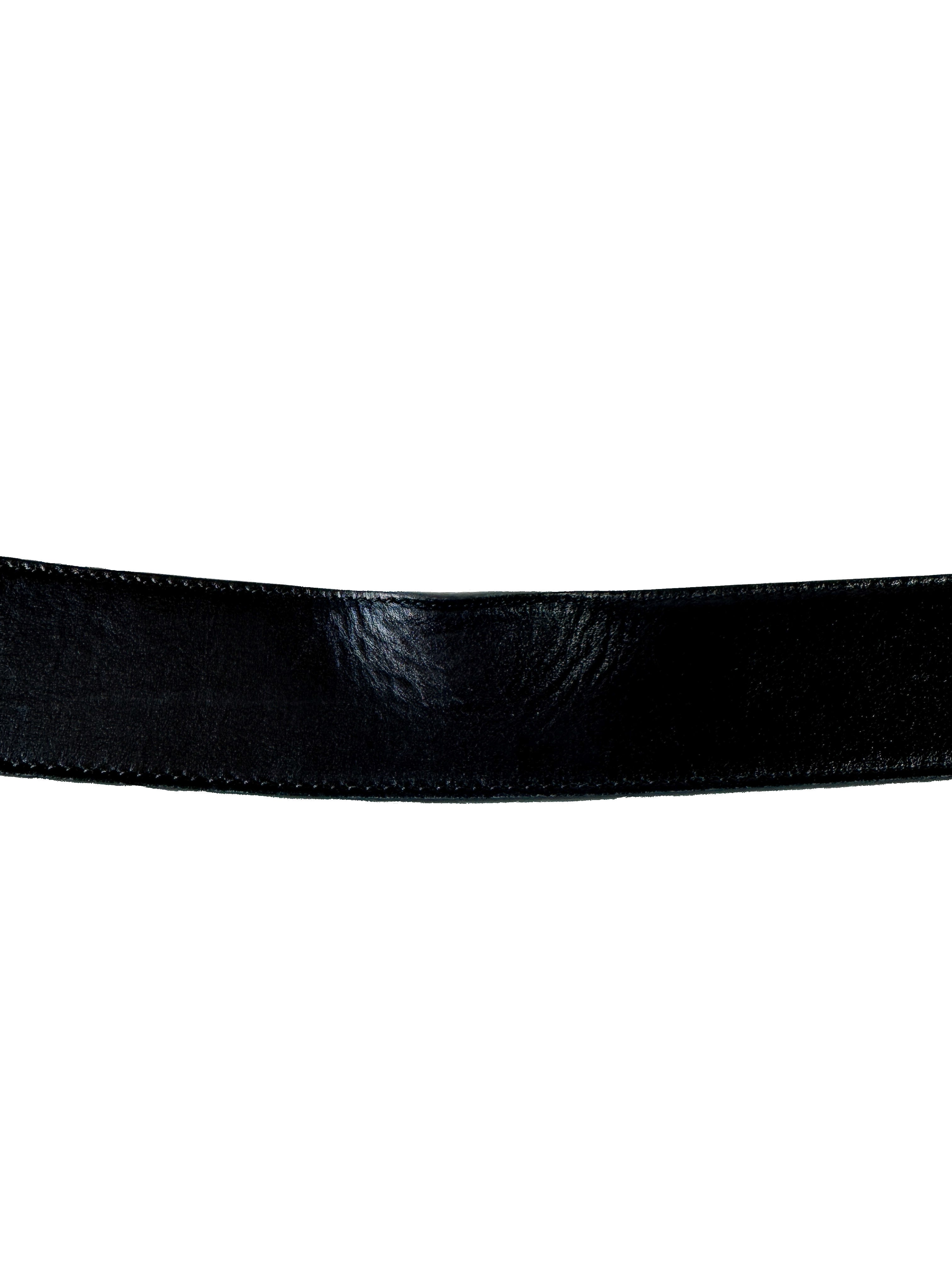 Gucci black GG silver tone Marmont belt size 85