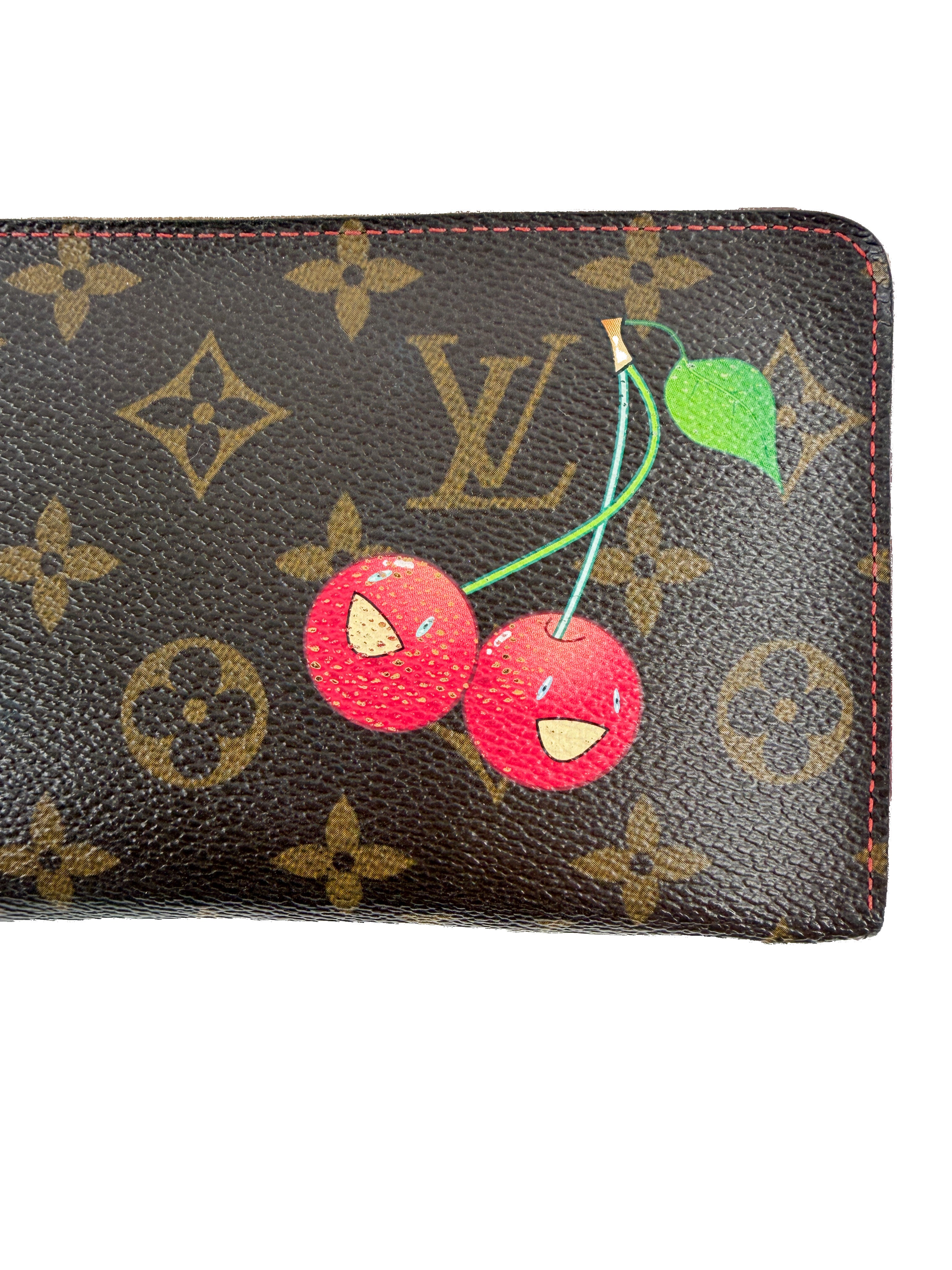 Louis Vuitton monogram Cerises porte monnaie wallet TH0015