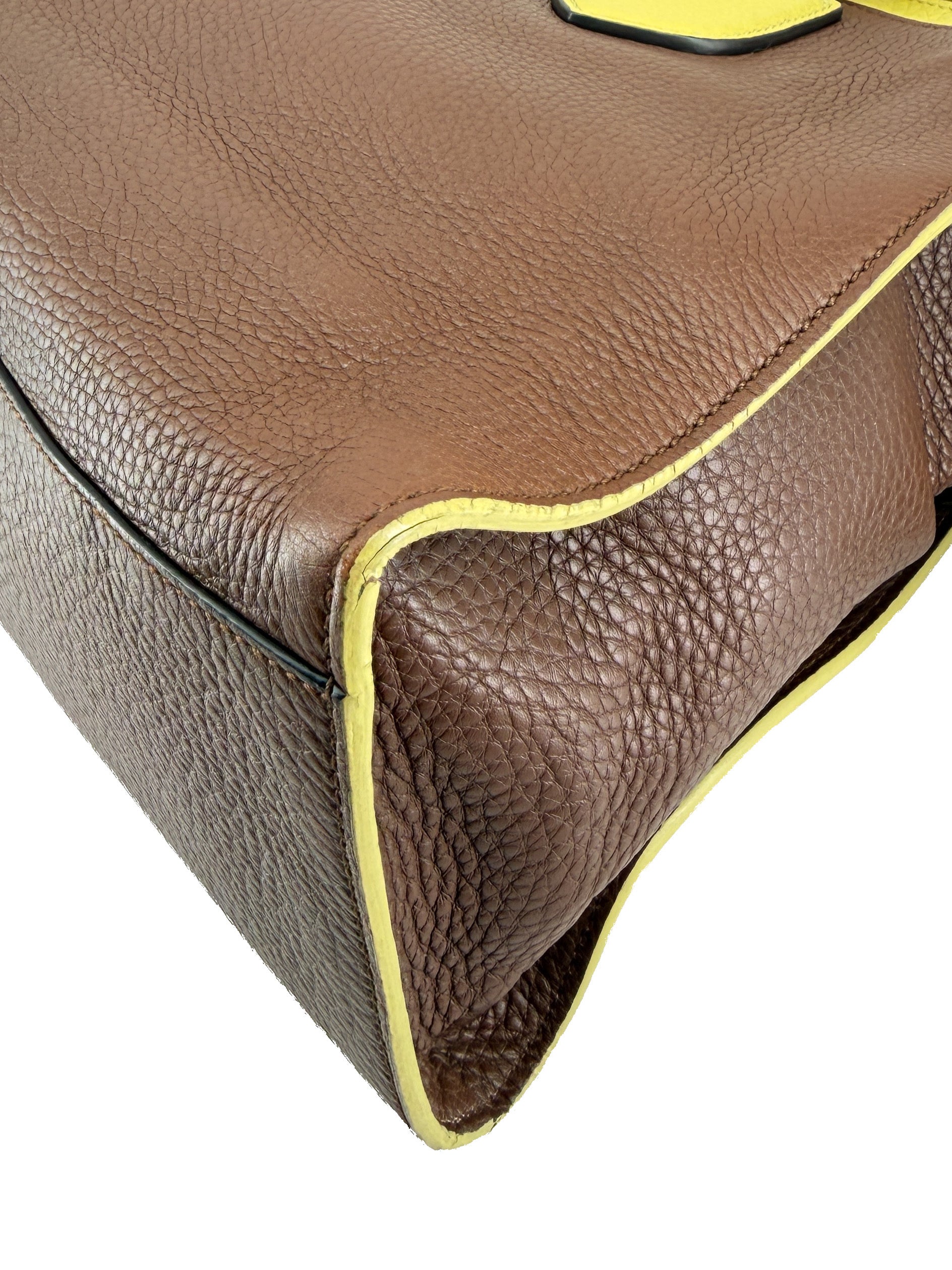 Gucci brown chartreuse Rambler tote 370822-493492