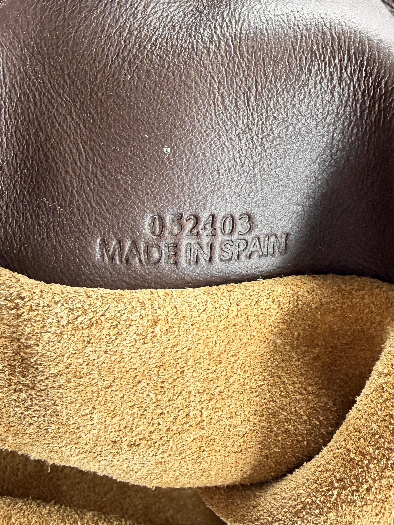 Loewe brown medium Flamenco clutch bag 052403