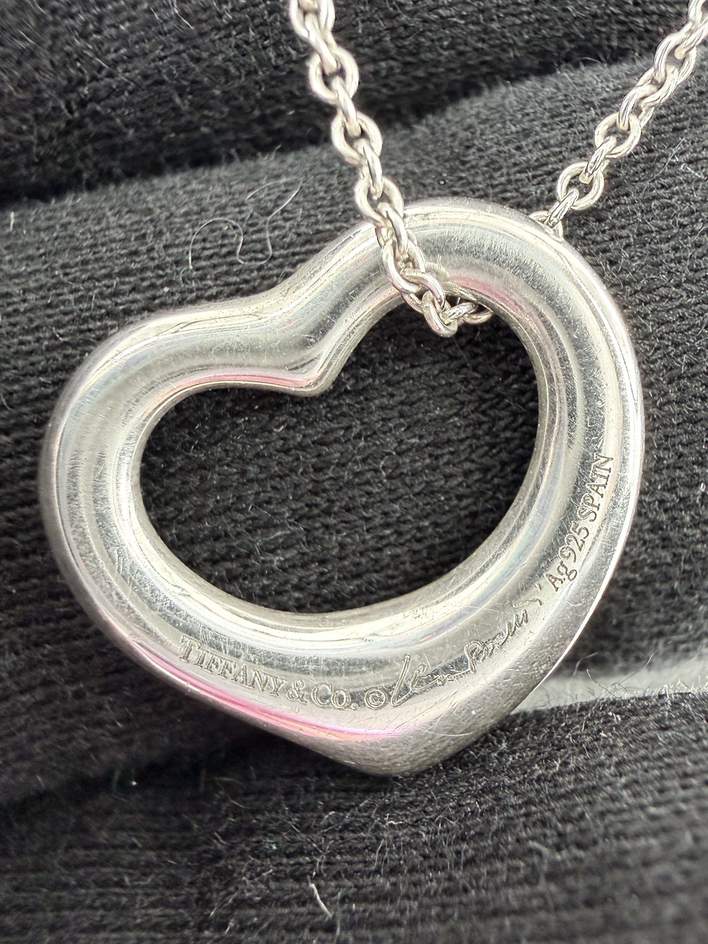 Tiffany & Co Elsa Peretti sterling silver open heart necklace - My Girlfriend's Wardrobe LLC
