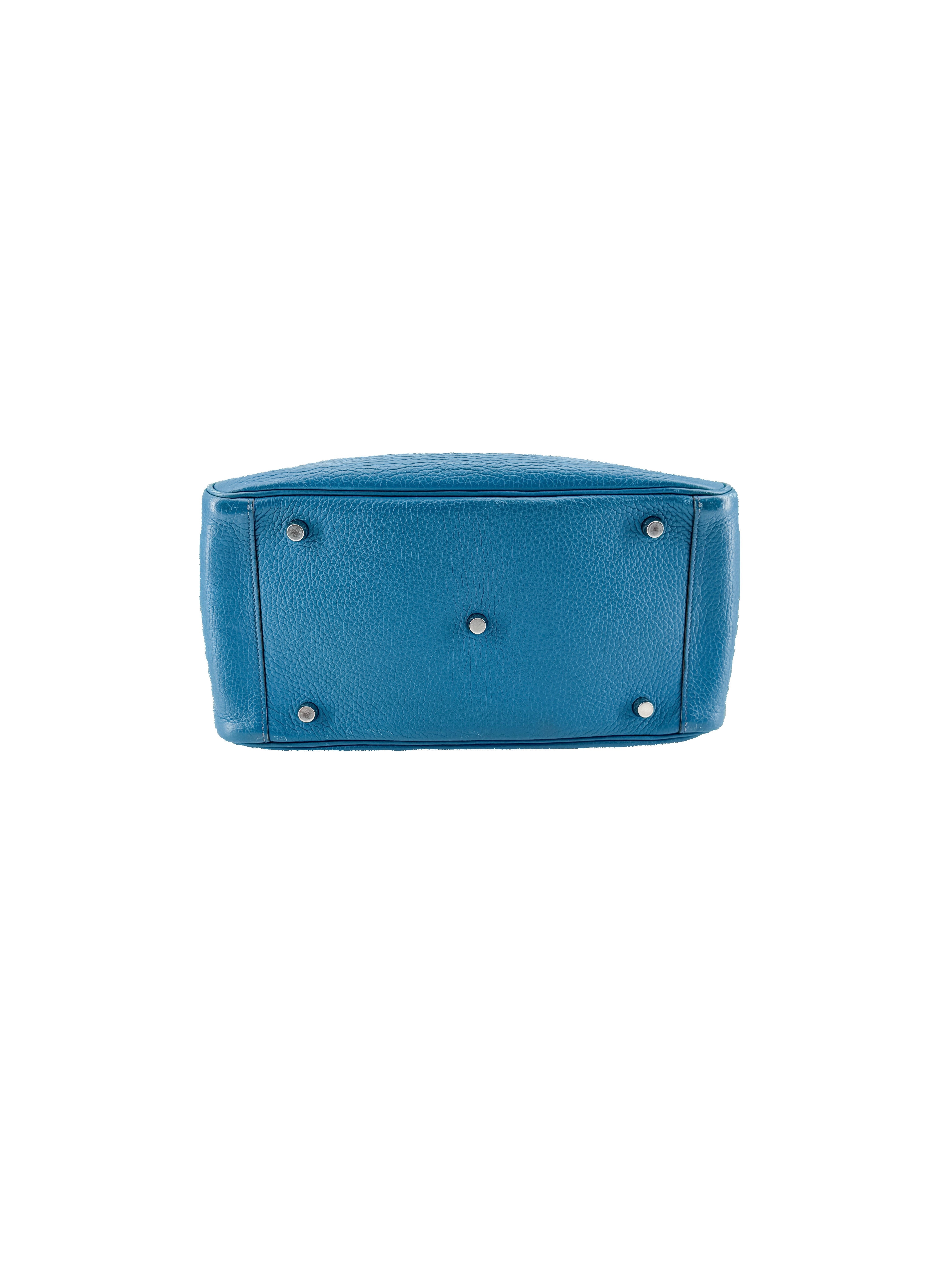 Hermès Lindy 30 Blue Izmir/Bleu Saphir Clemence square Q