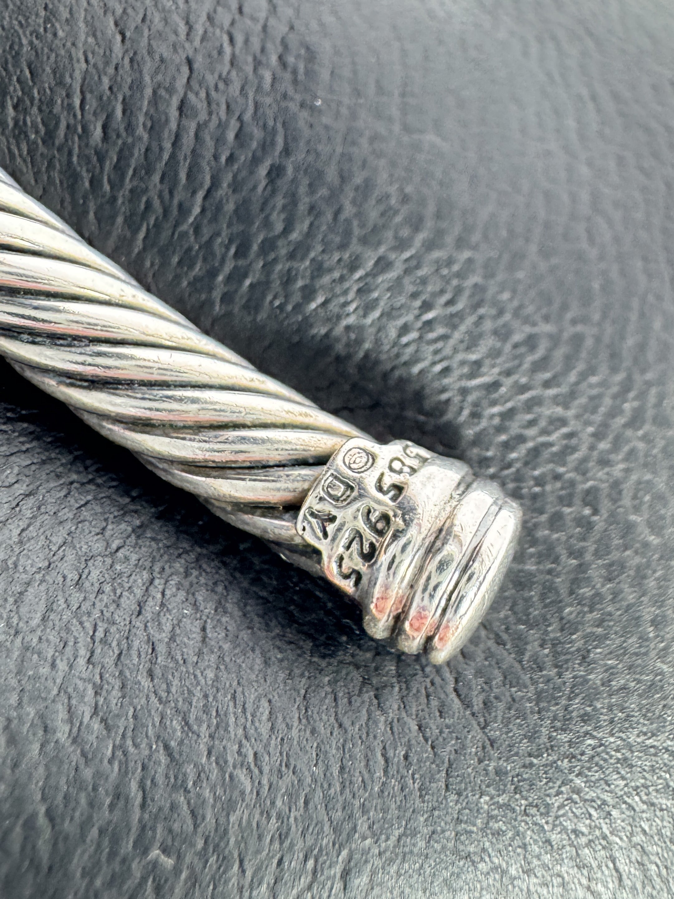 David Yurman sterling silver 18k gold double X station cuff