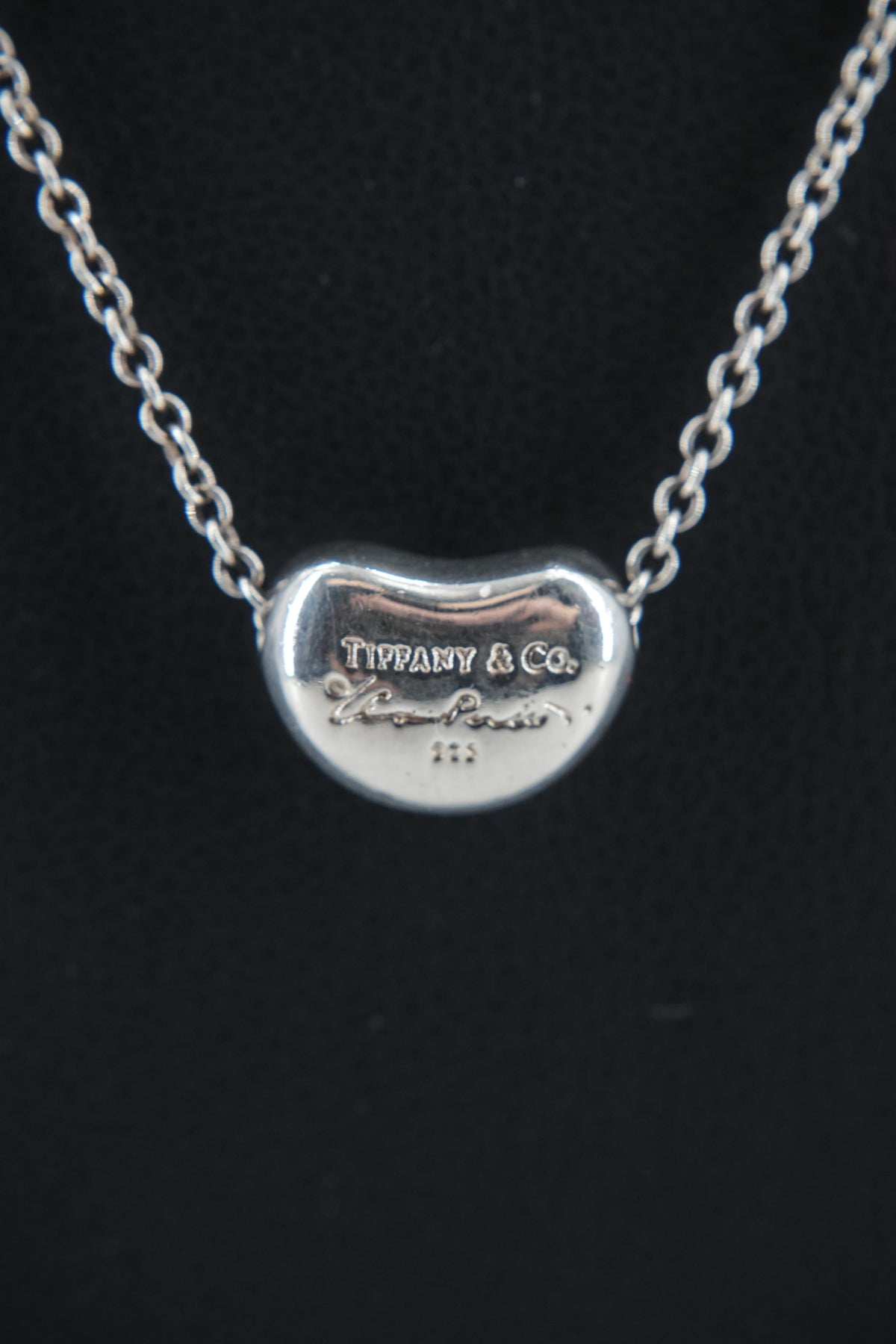 Tiffany & Co Elsa Peretti sterling silver bean necklace