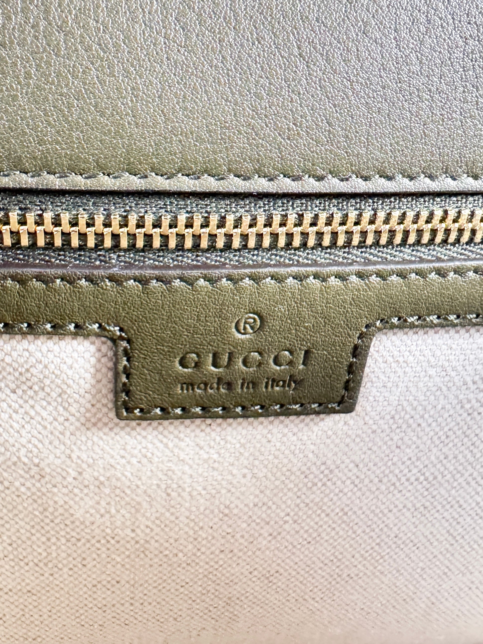 Gucci olive green Blondie medium 815714-520981