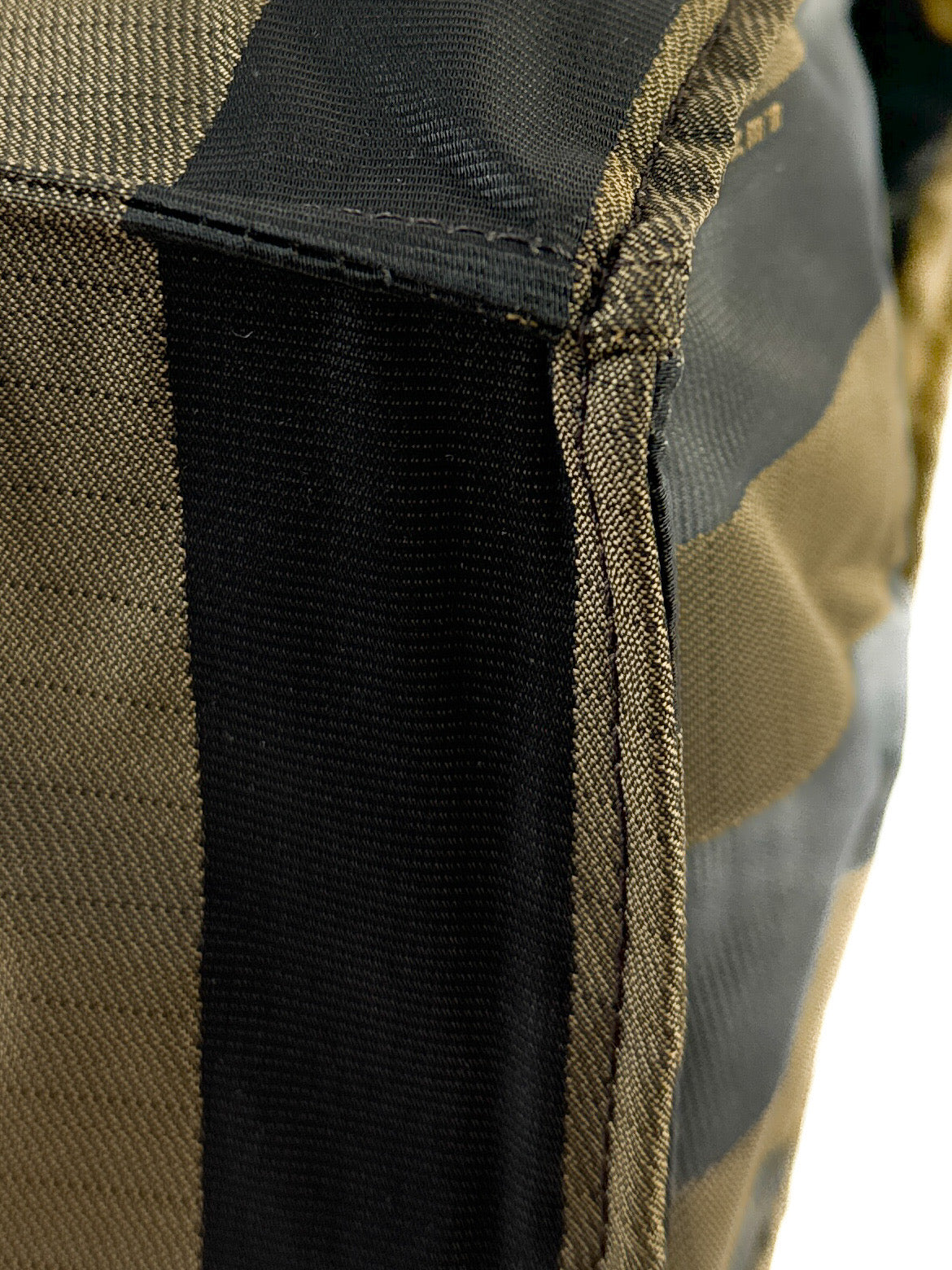 Fendi striped Pequin nylon tote 2305.26518.098