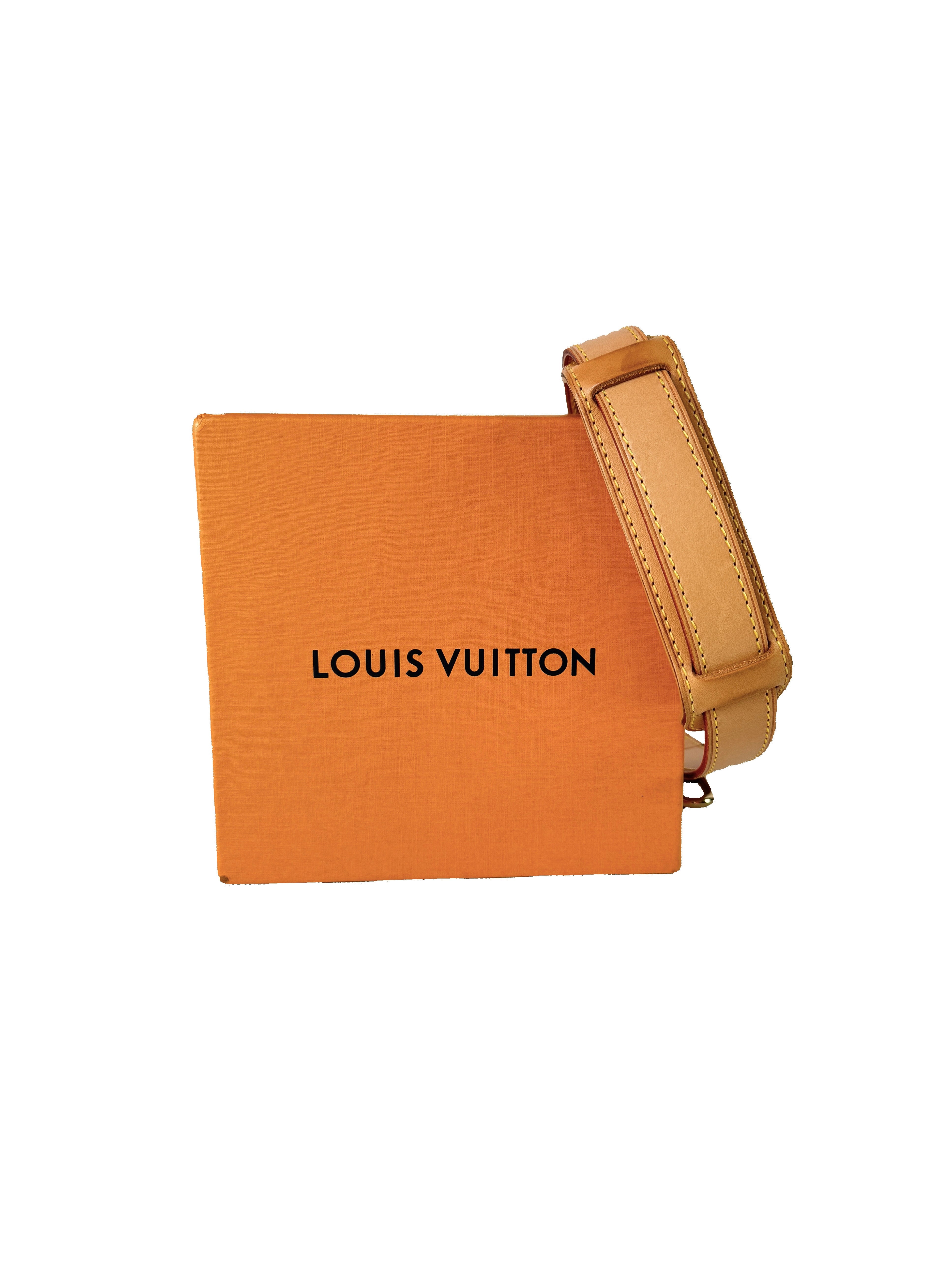Louis Vuitton vachetta leather bandouliere strap w/box