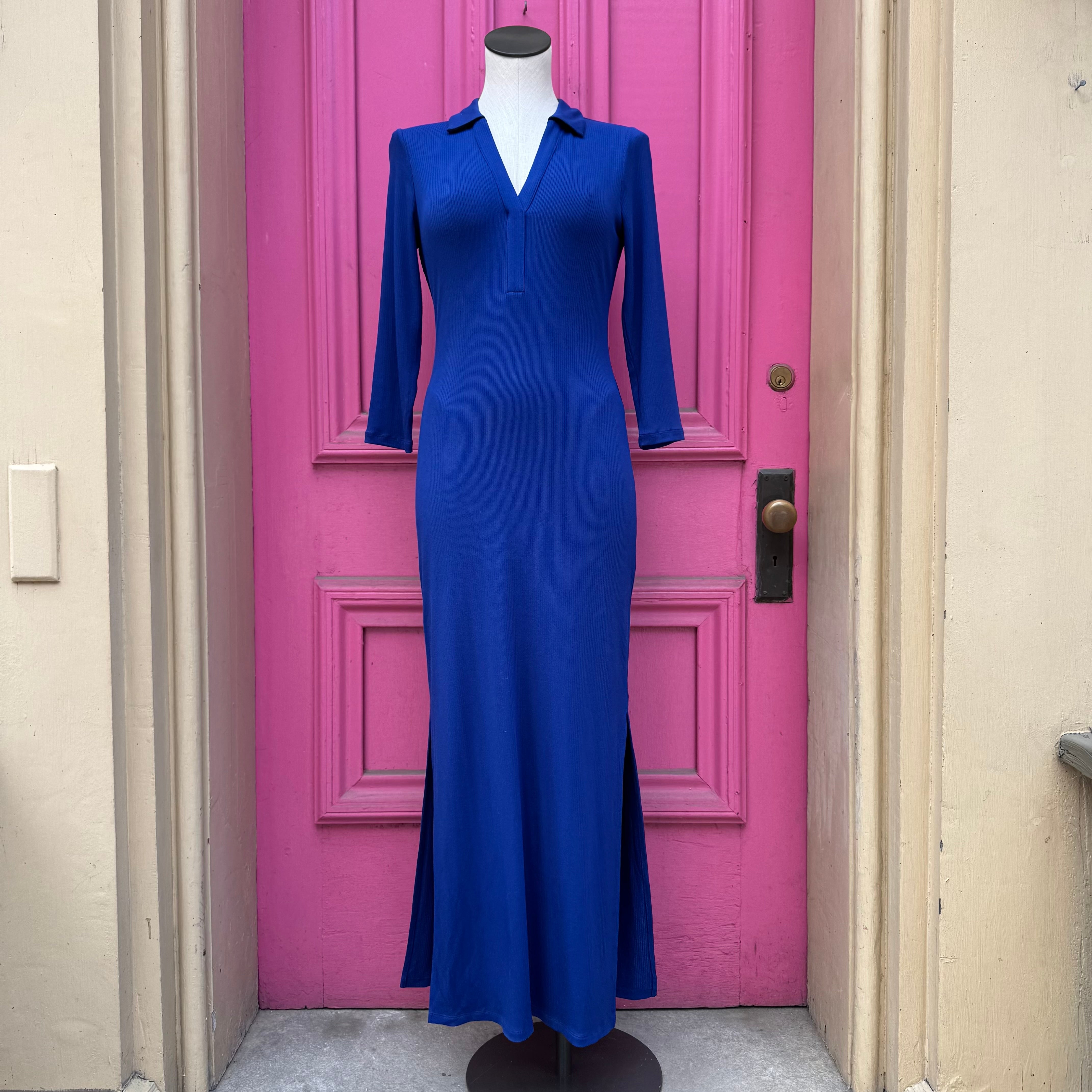 Lilly Pulitzer blue ribbed polo dress size XS