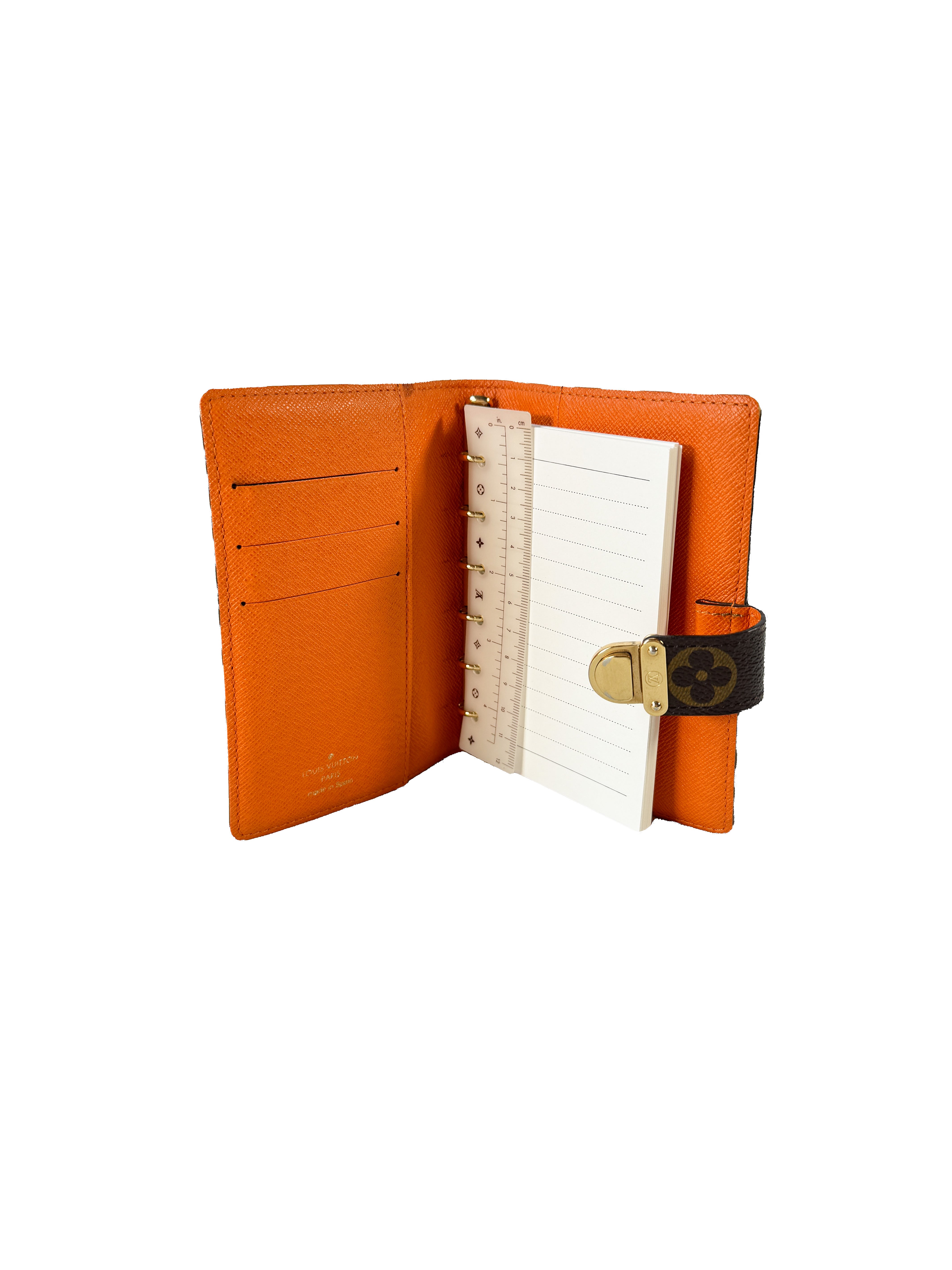 Louis Vuitton monogram Koala small ring agenda orange CA0066