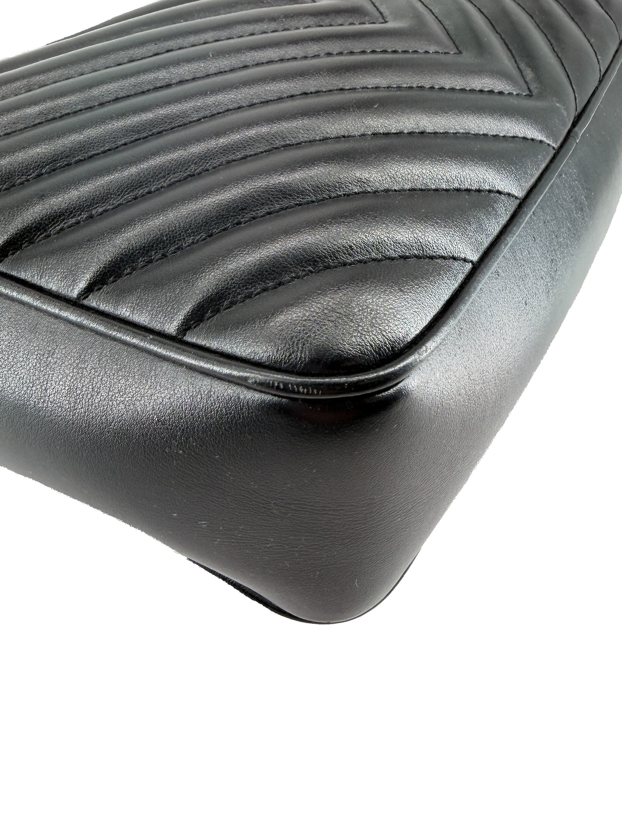 Saint Laurent black leather Lou quilted camera bag GUE612544-0222