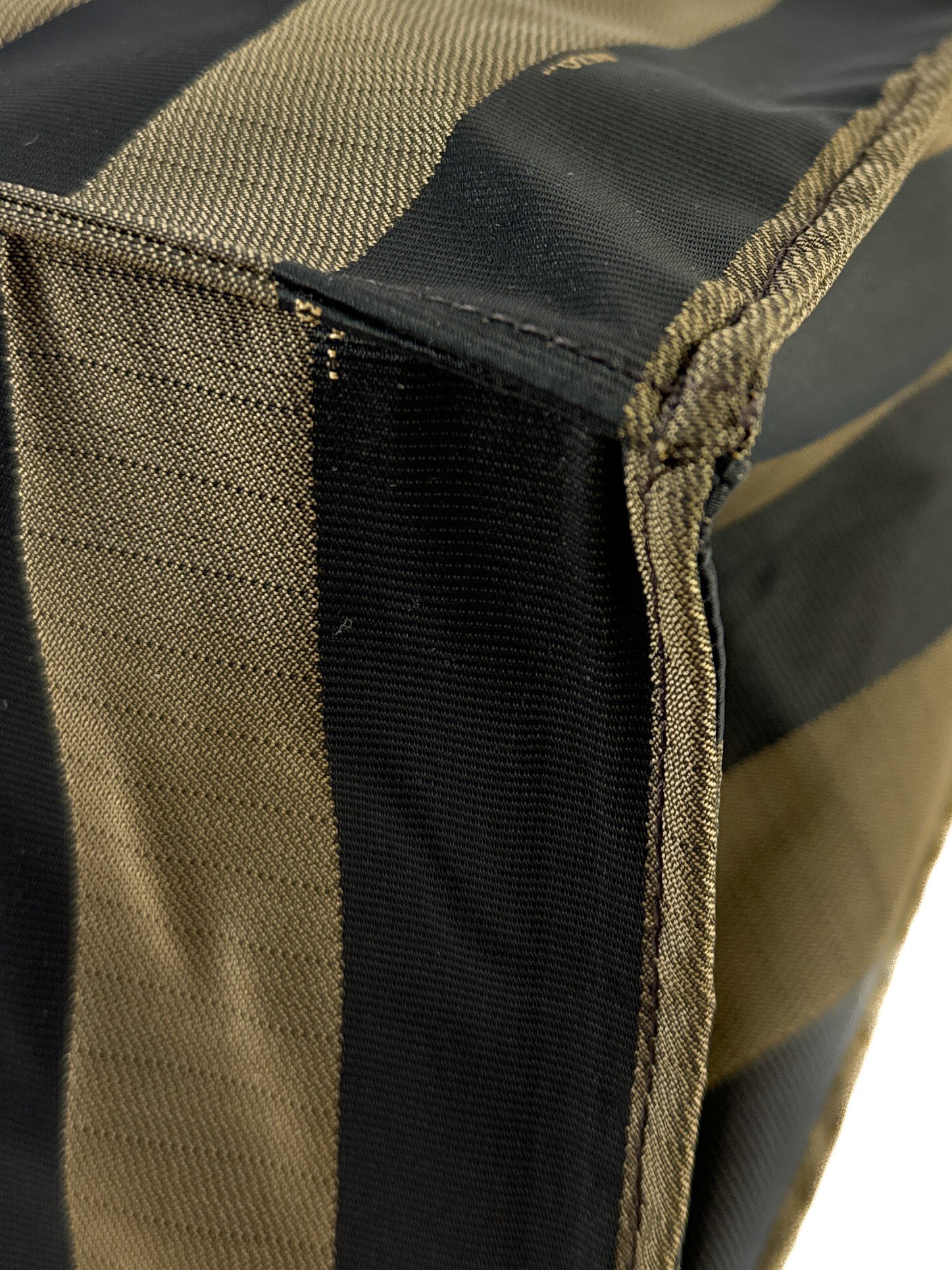 Fendi striped Pequin nylon tote 2305.26518.098