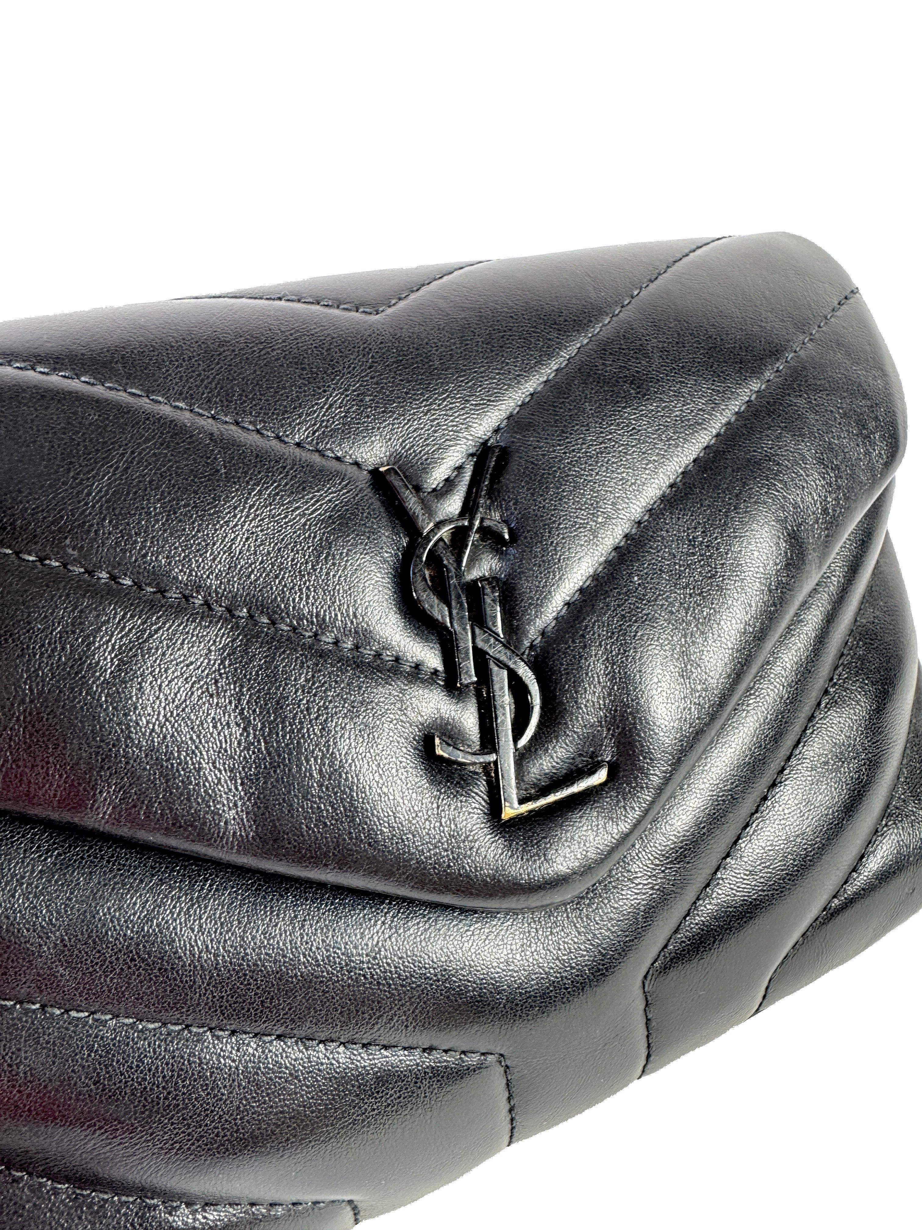 Saint Laurent black leather toy Lou BCI630951-1220
