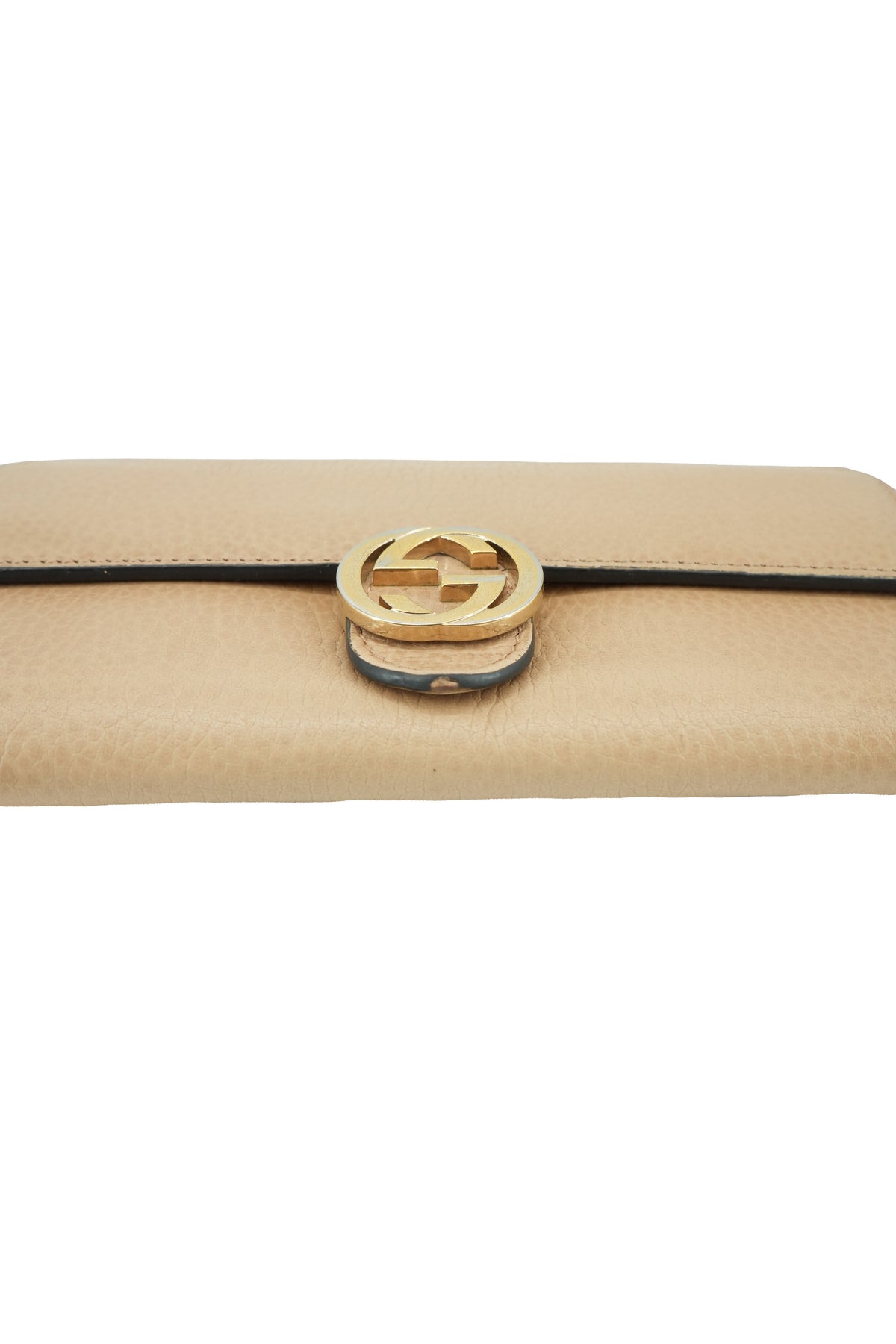 Gucci brown leather GG long wallet 525040