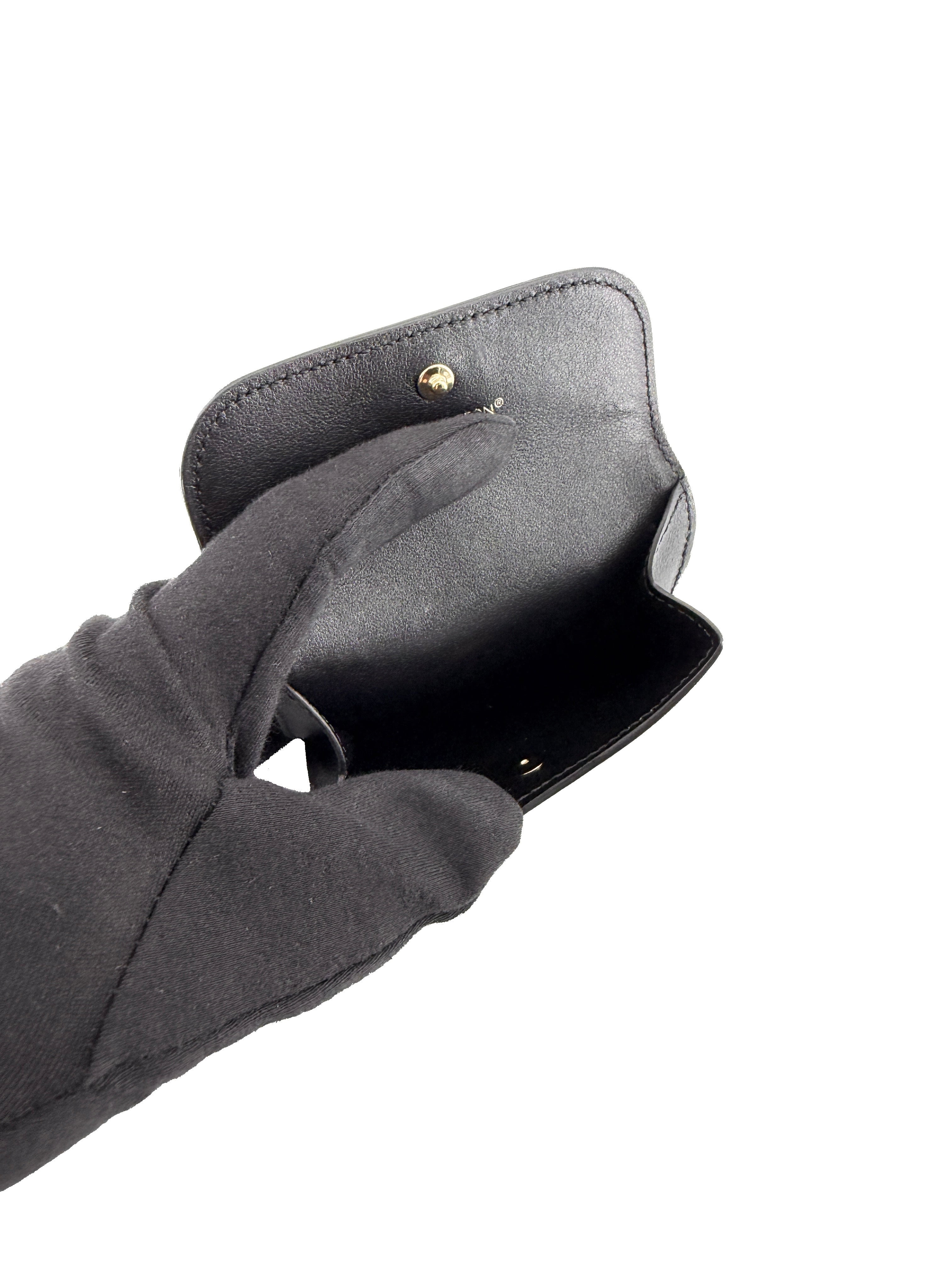 Louis Vuitton black tiny Recto verso card holder NFC