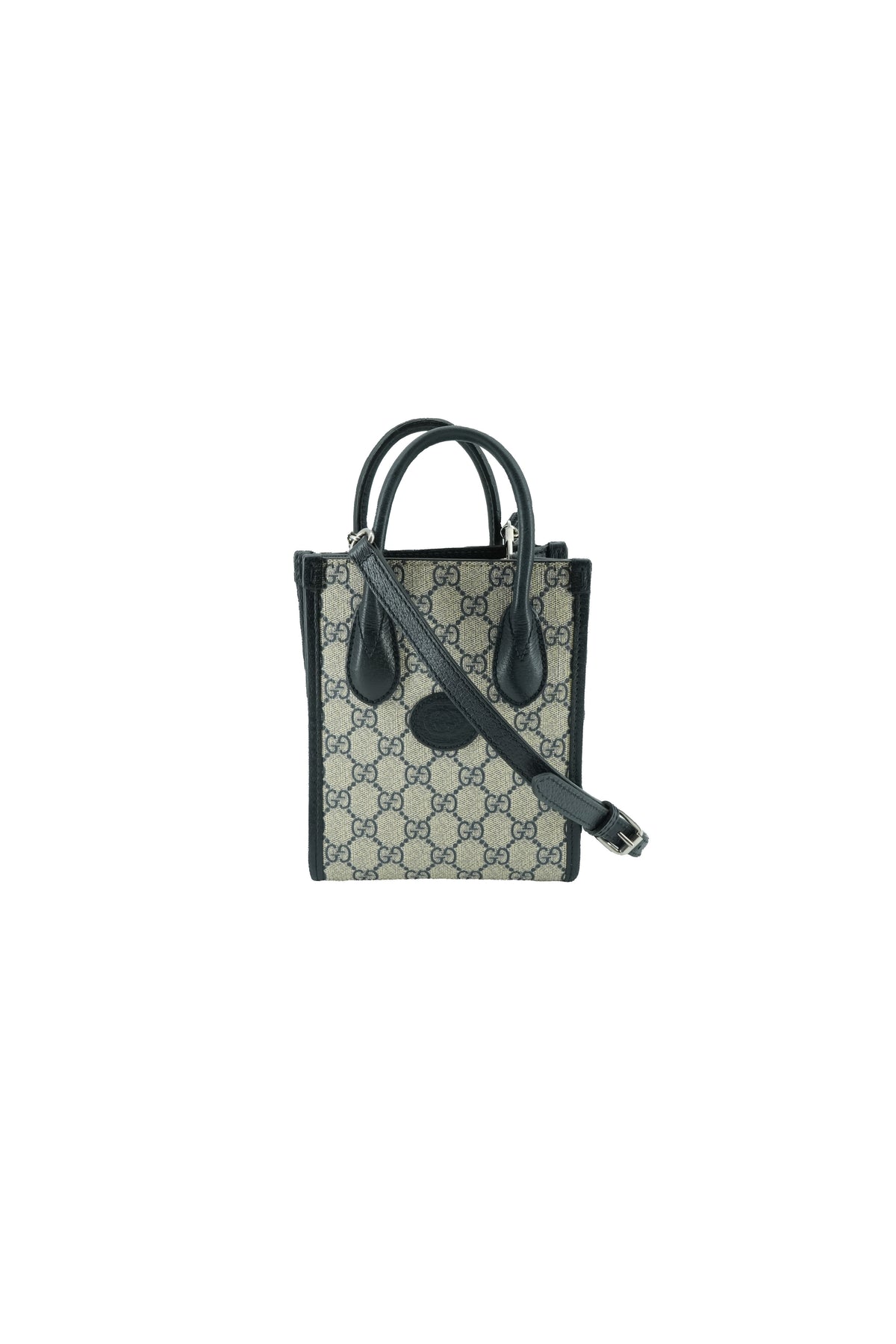Gucci navy mini Supreme tote