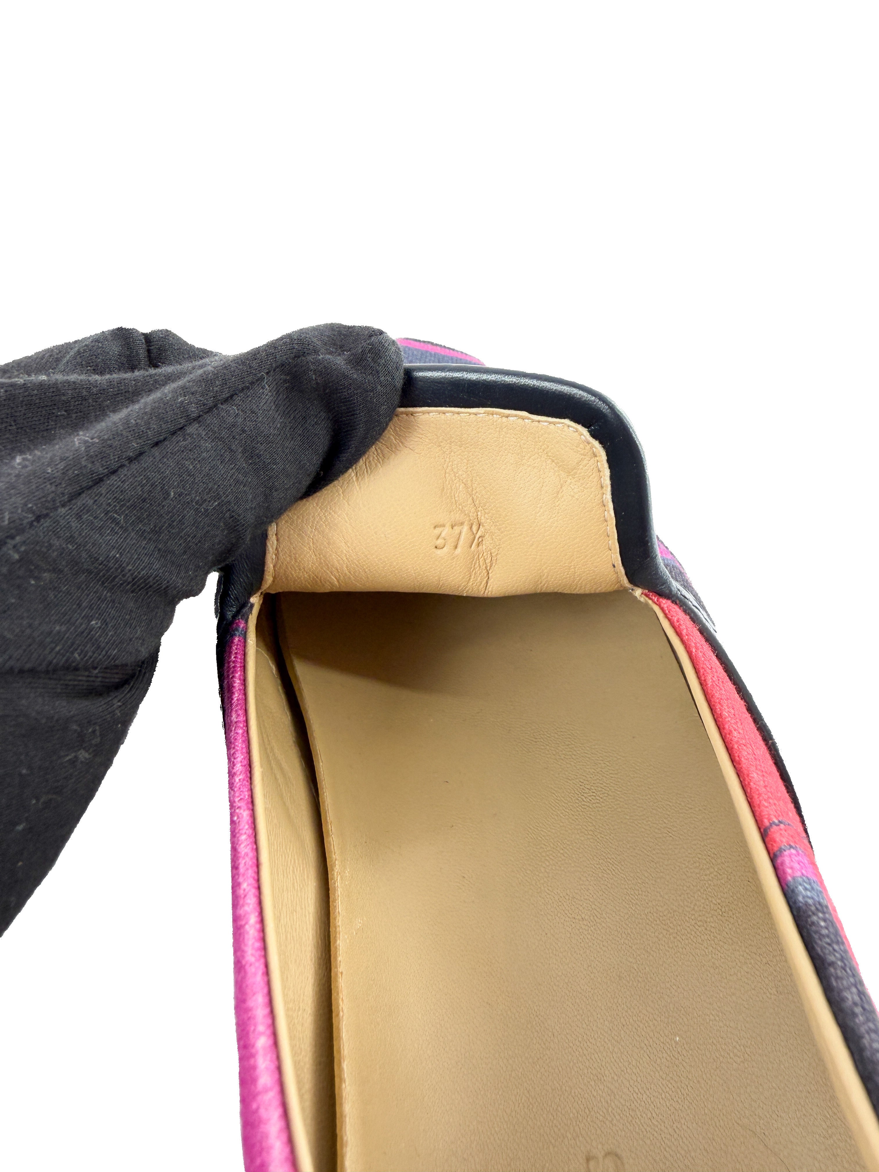 Hermès navy Les Coupes Kicks slip on sneakers size 37.5