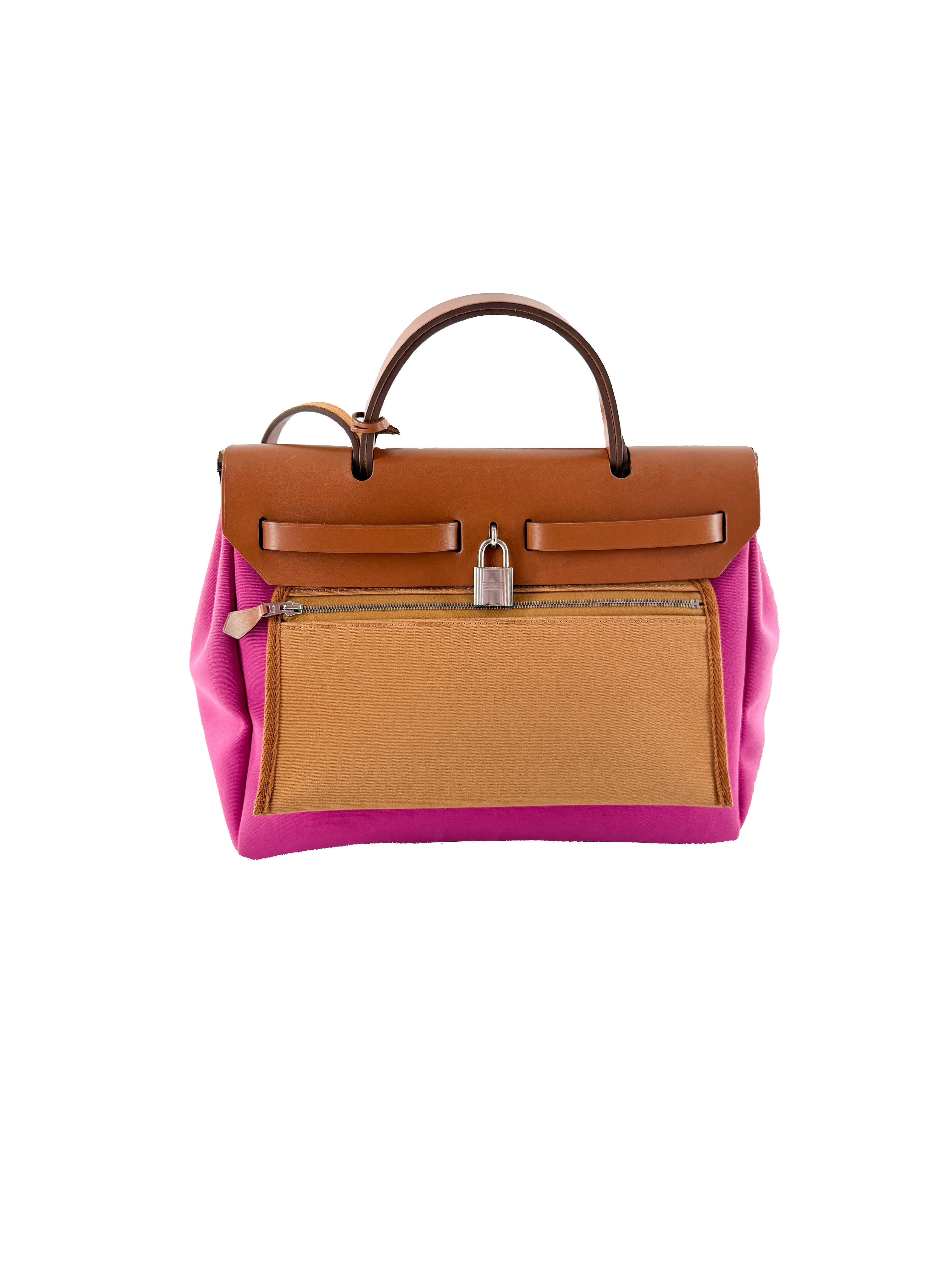 Hermès pink Herbag Zip Y MN 009 KD Magnolia