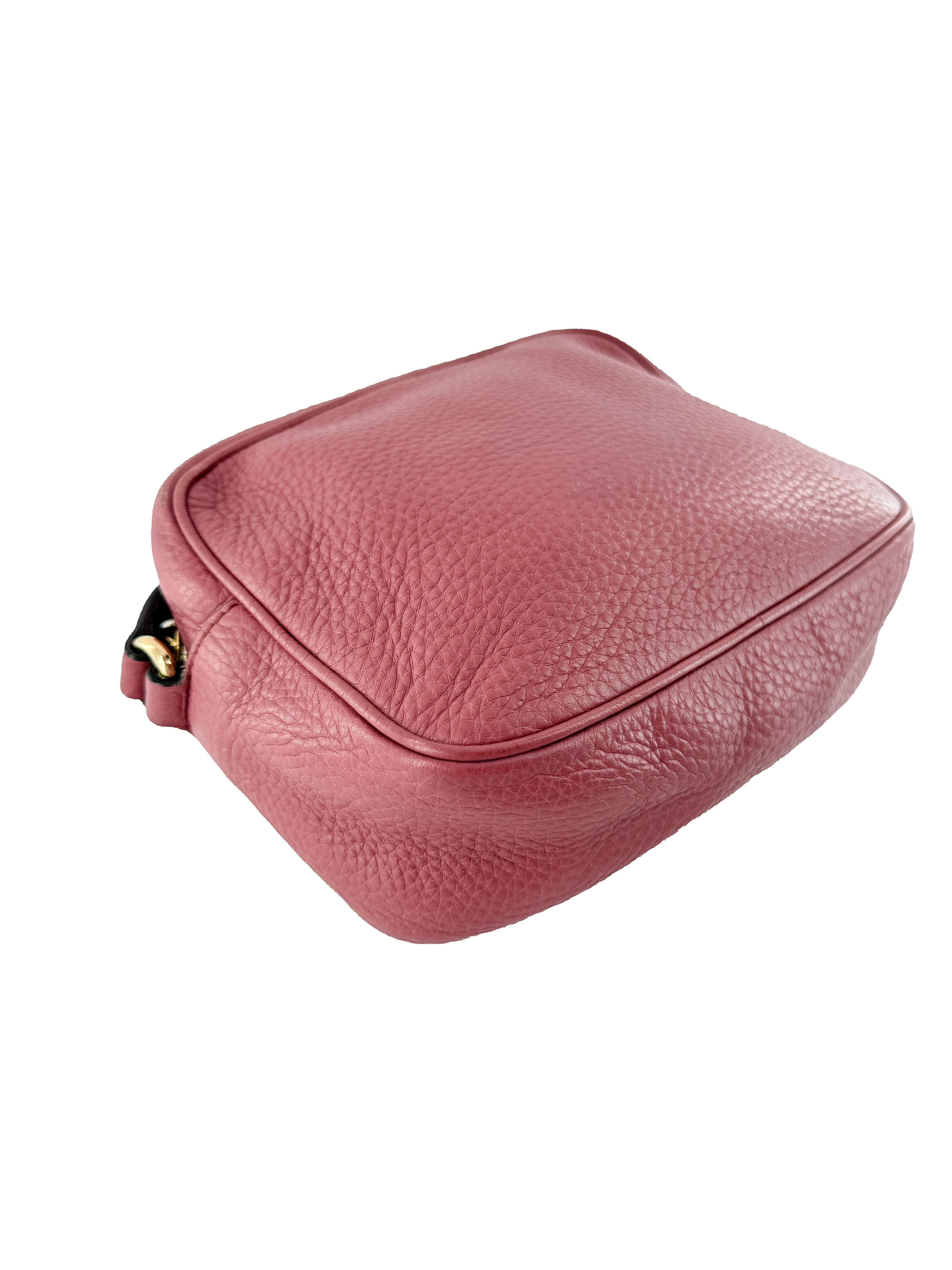 Gucci pink leather Soho Disco crossbody 308364 498879