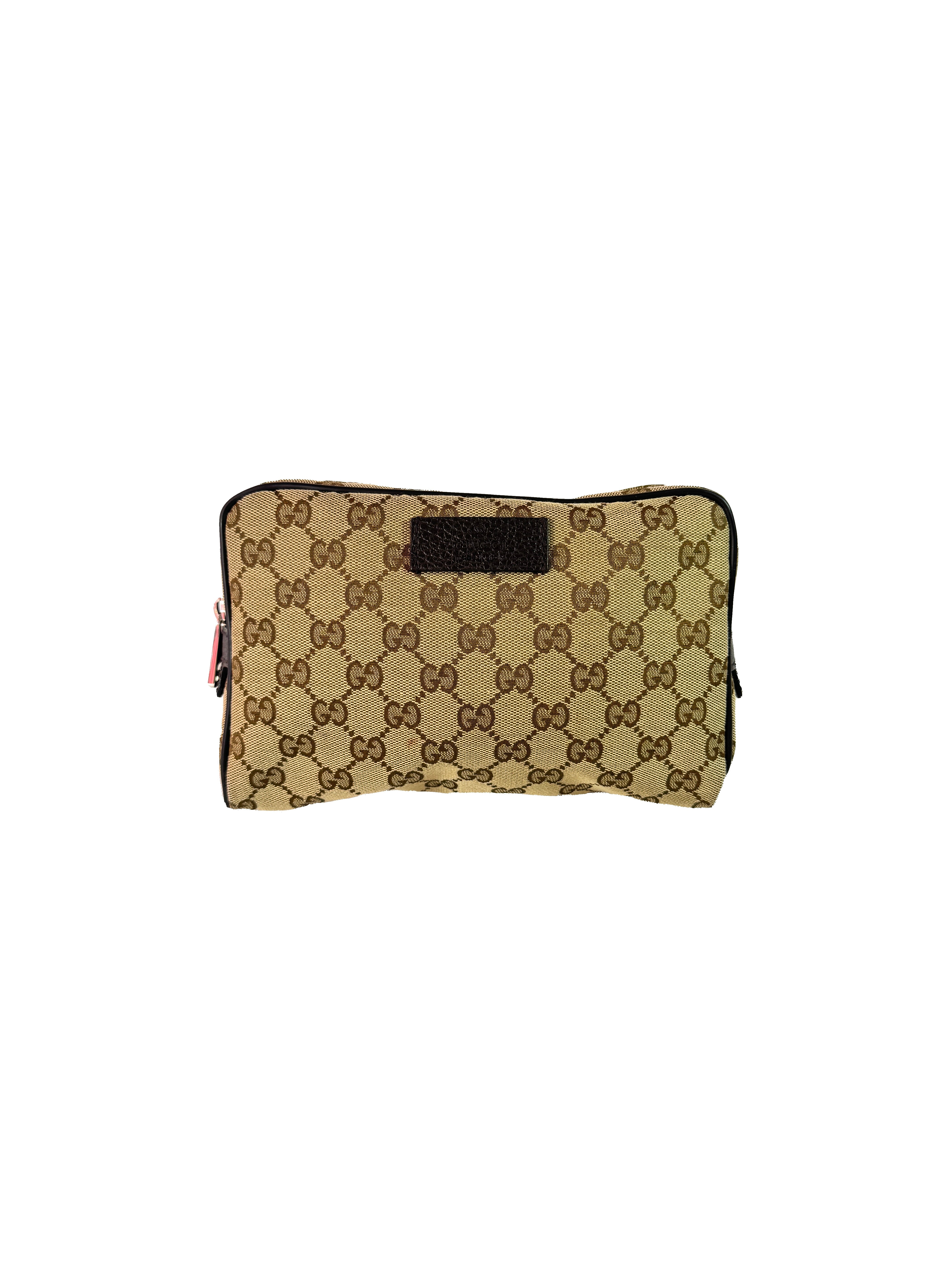 Gucci brown GG monogram waist belt bag 449174 527066