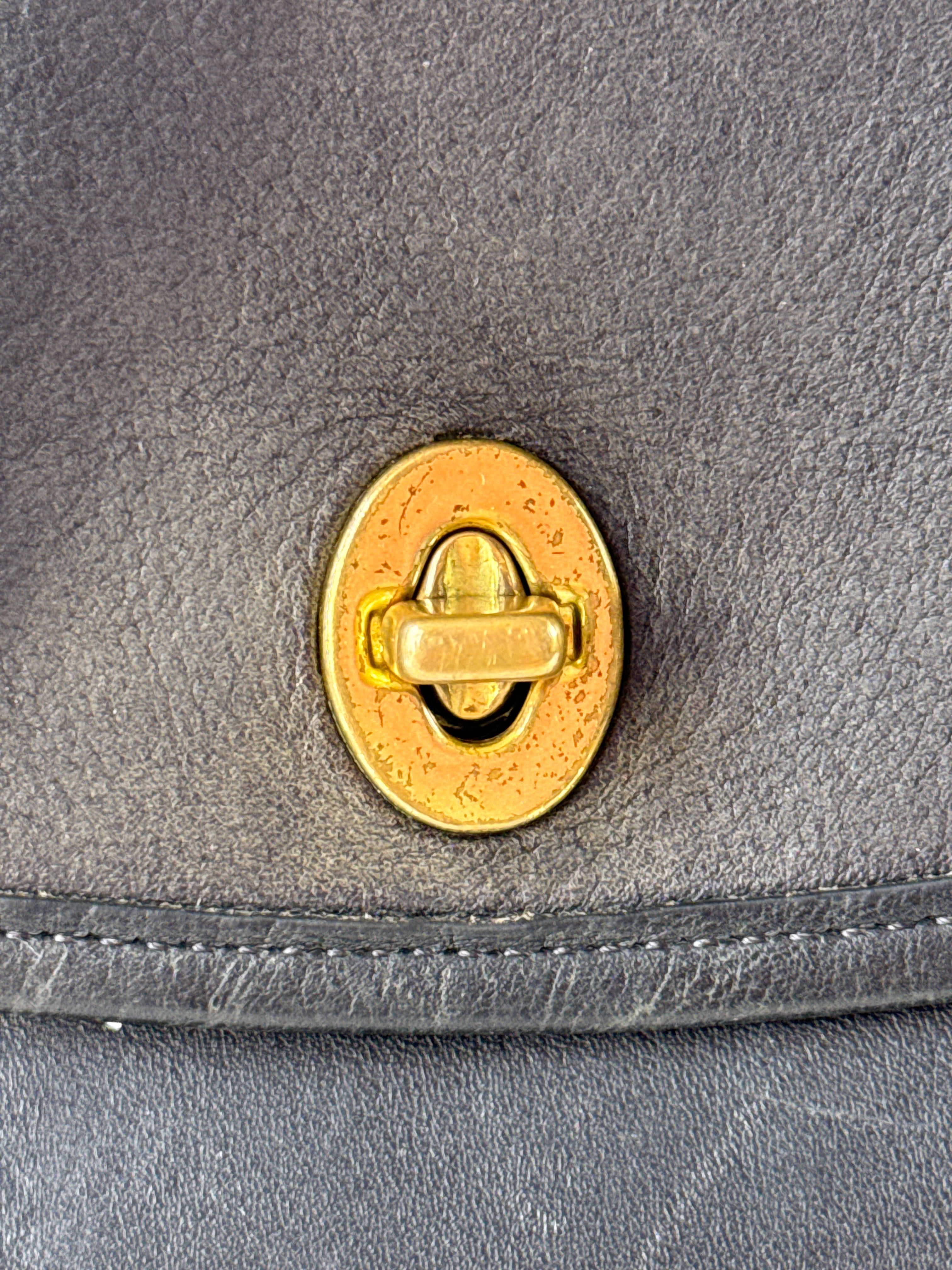 Coach black leather vintage Belmont satchel 9088